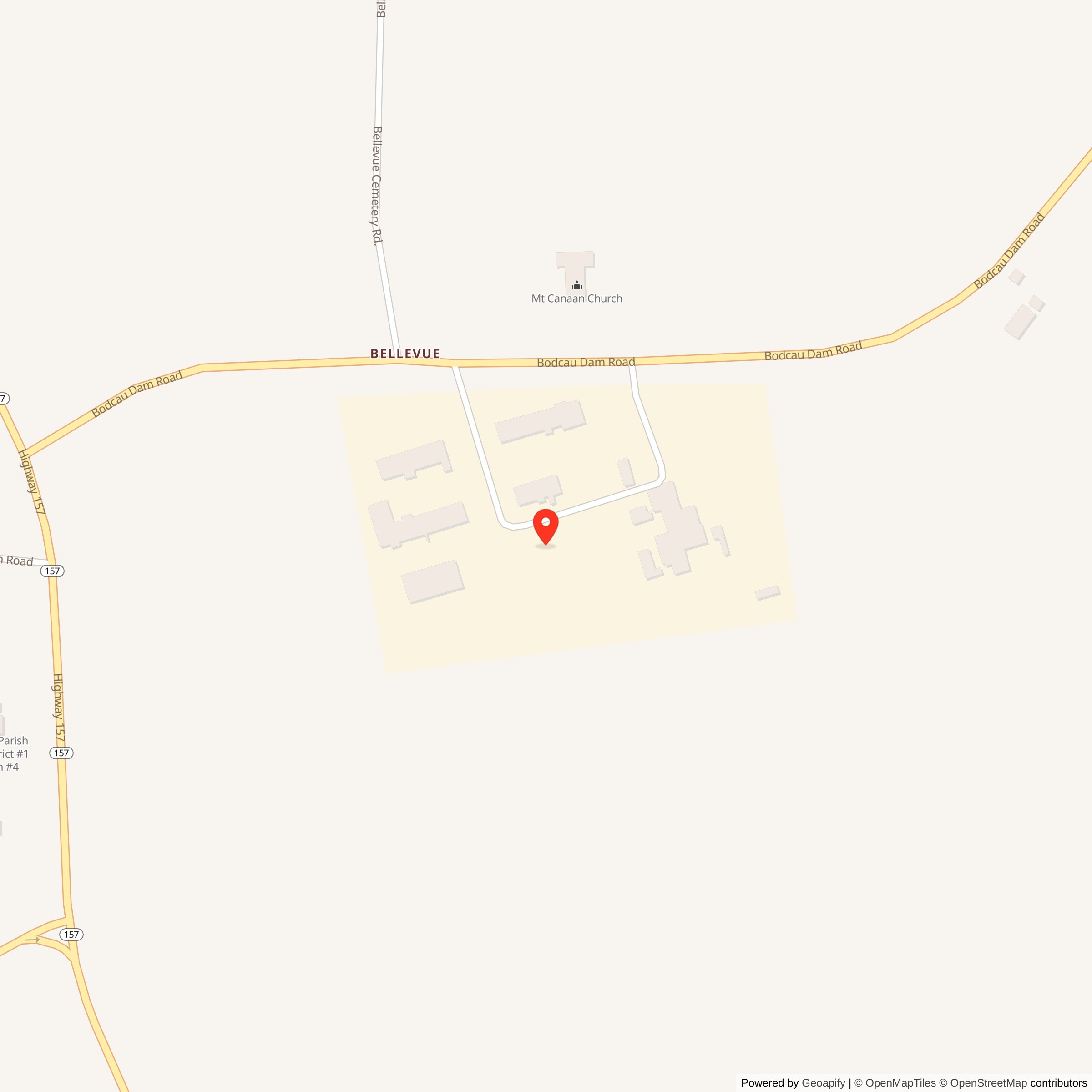 Map showing location of Nike Site BD-10C, Louisiana