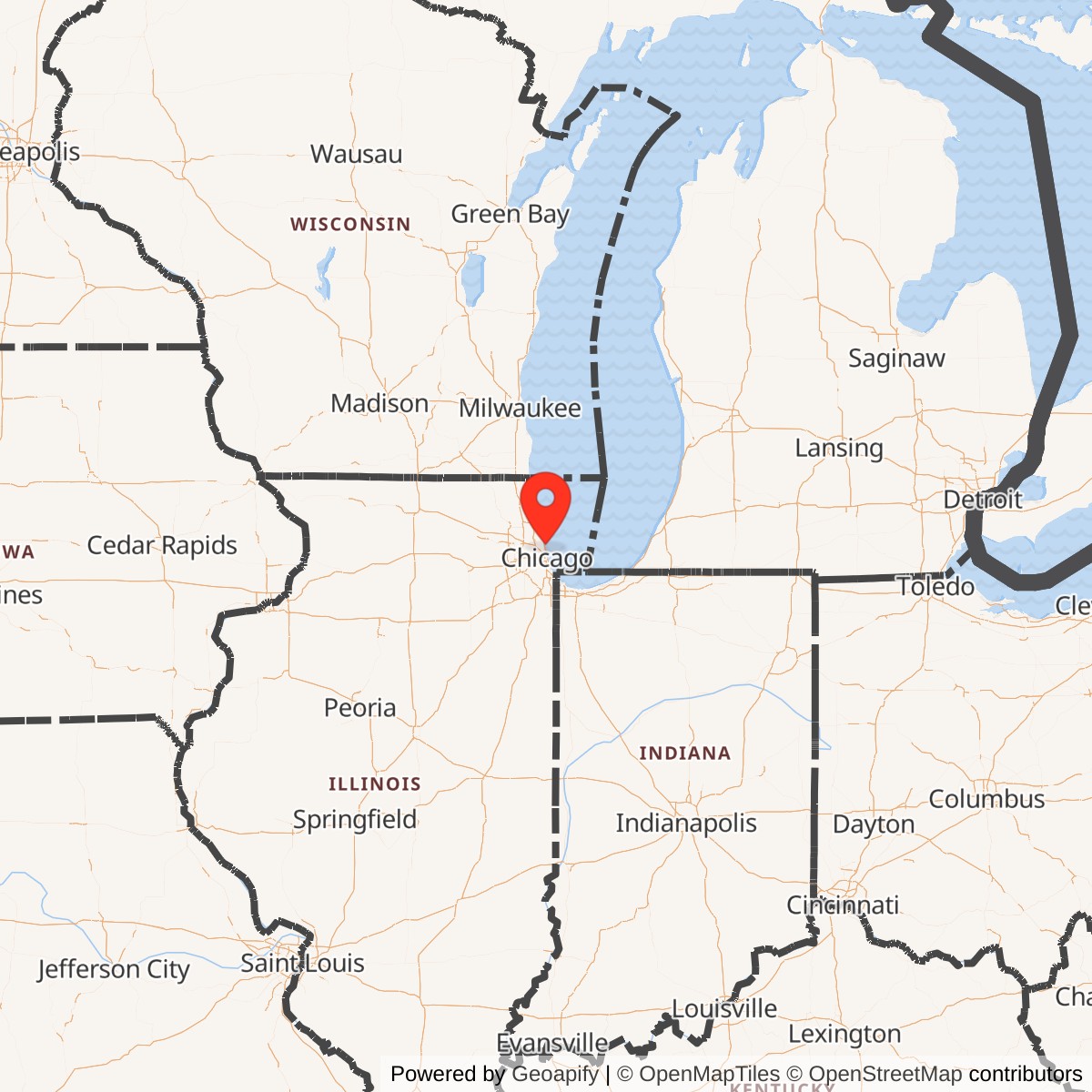 Map showing location of Nike Site C-03 IFC 2, Montrose/Belmont Illinois