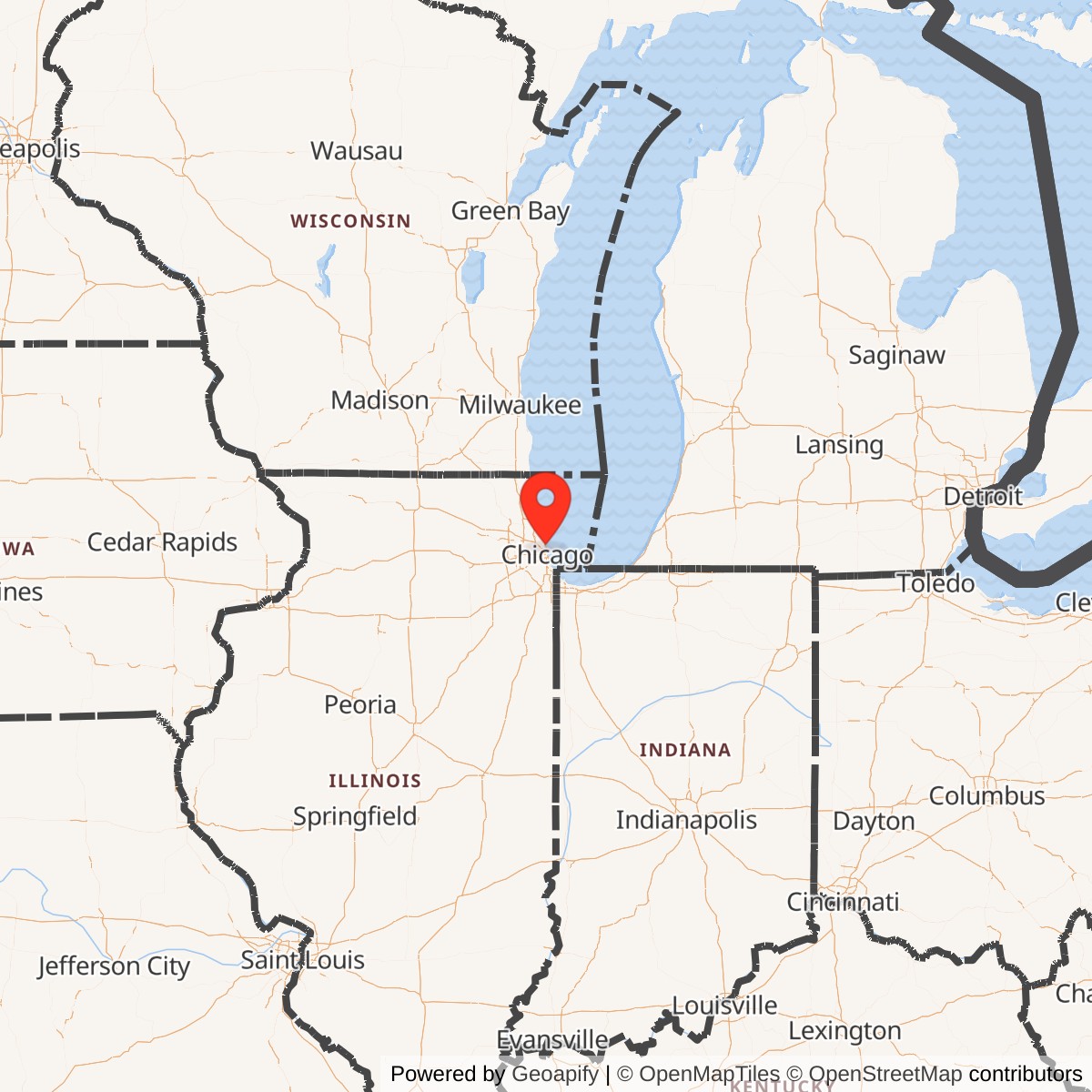 Map showing location of Nike Site C-03 Launcher, Montrose/Belmont Illinois