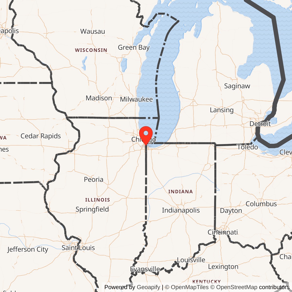 Map showing location of Nike Site C-44 Launcher, Hegewisch/Wolf Lake Illinois