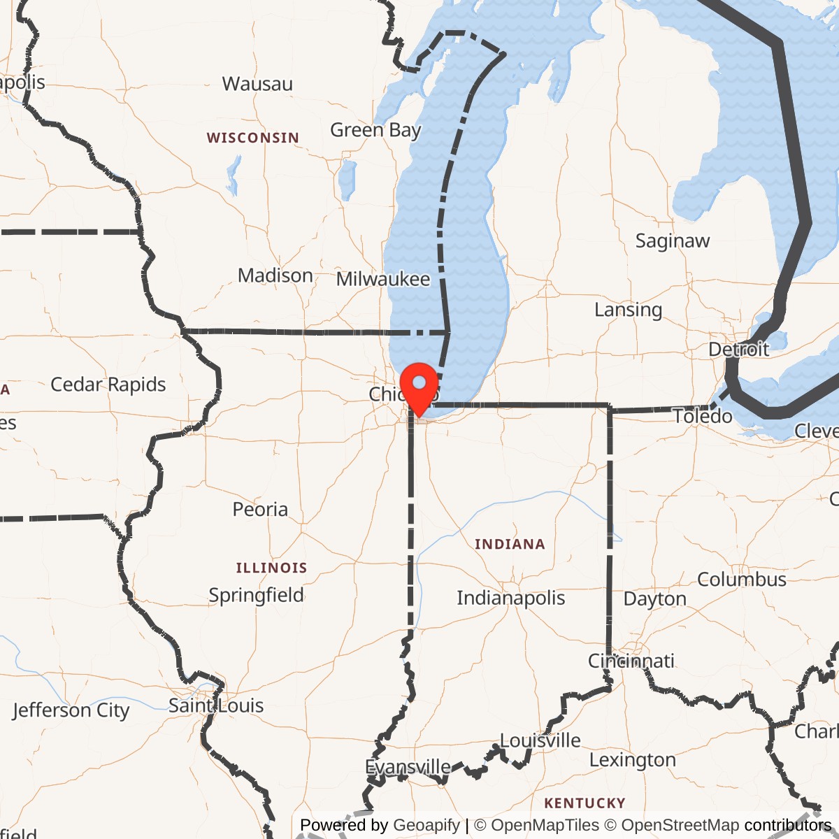 Map showing location of Nike Site C-45C, Indiana