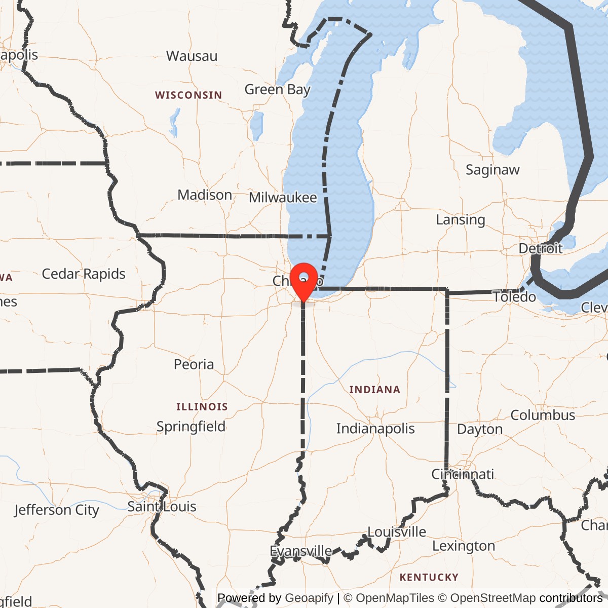 Map showing location of Nike Site C-46C, Indiana