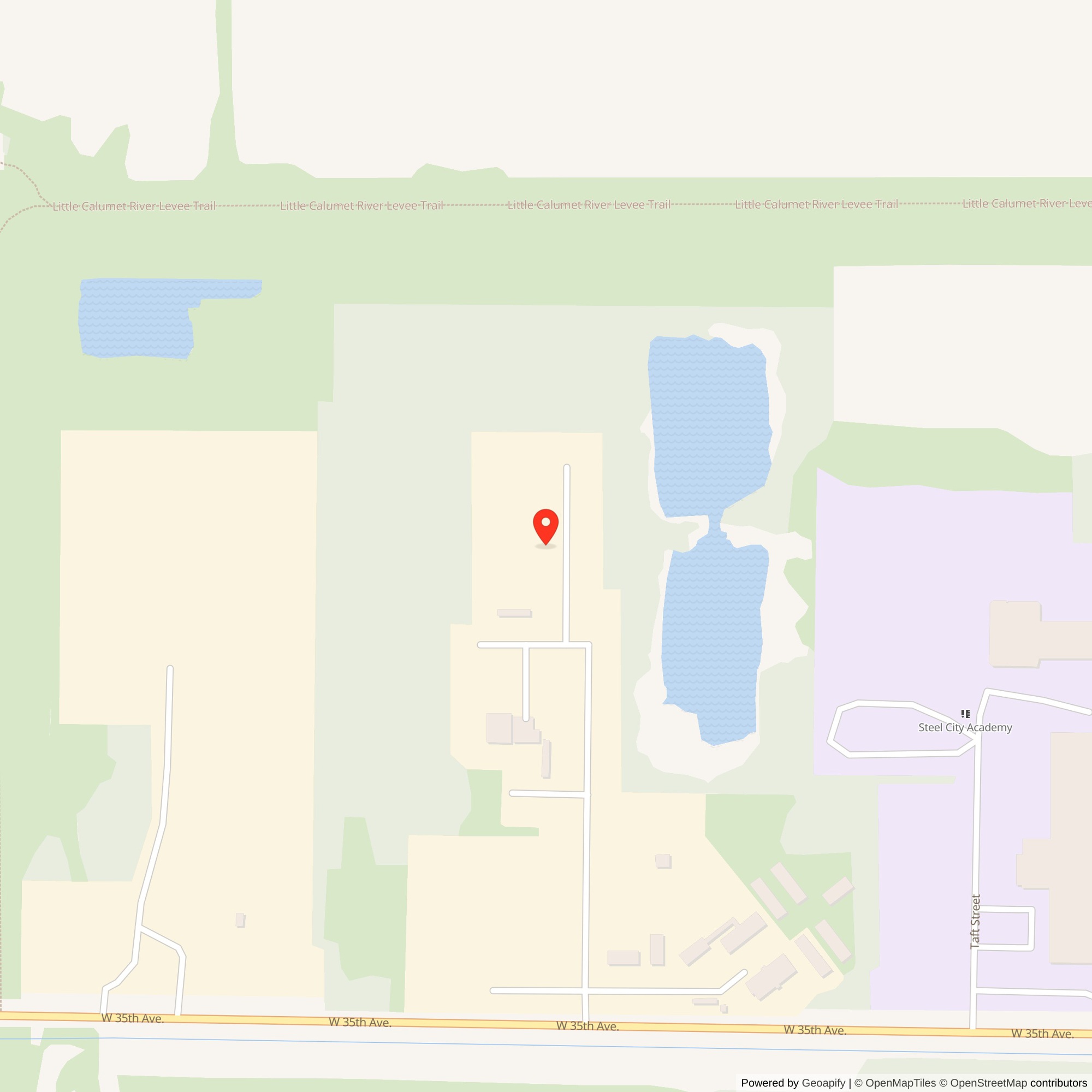Map showing location of Nike Site C-48L, Gary Indiana