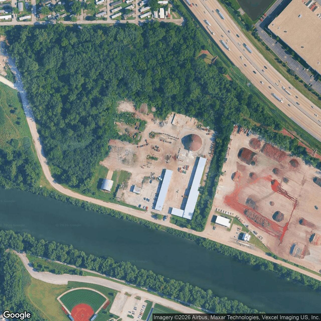 Current Google Satellite Image of Nike Site C-51 Launcher, Worth/Palos Heights/La Grange Illinois