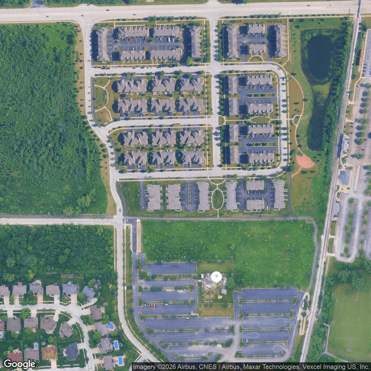 Current Google Satellite Image of Nike Site C-54 IFC, Orland Park Illinois