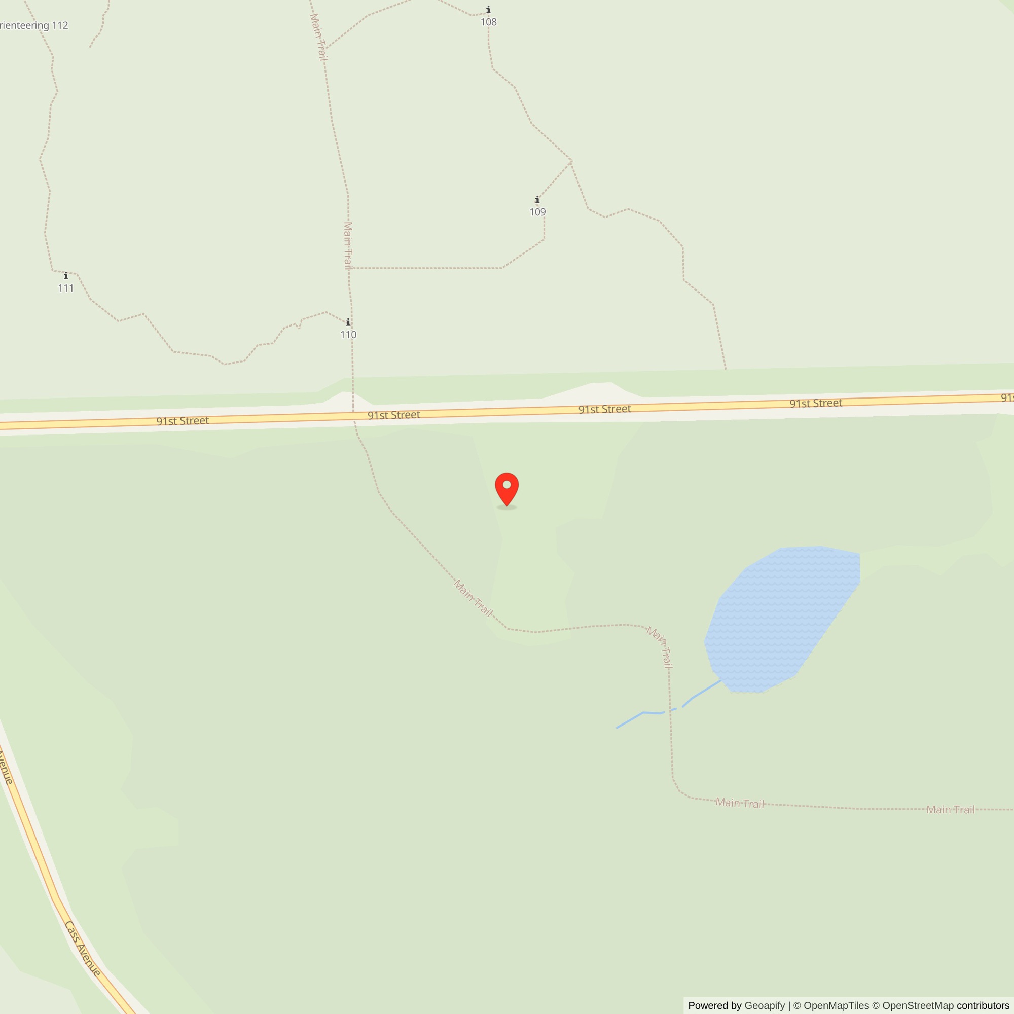 Map showing location of Nike Site C-61 IFC, Argonne National Laboratories Illinois