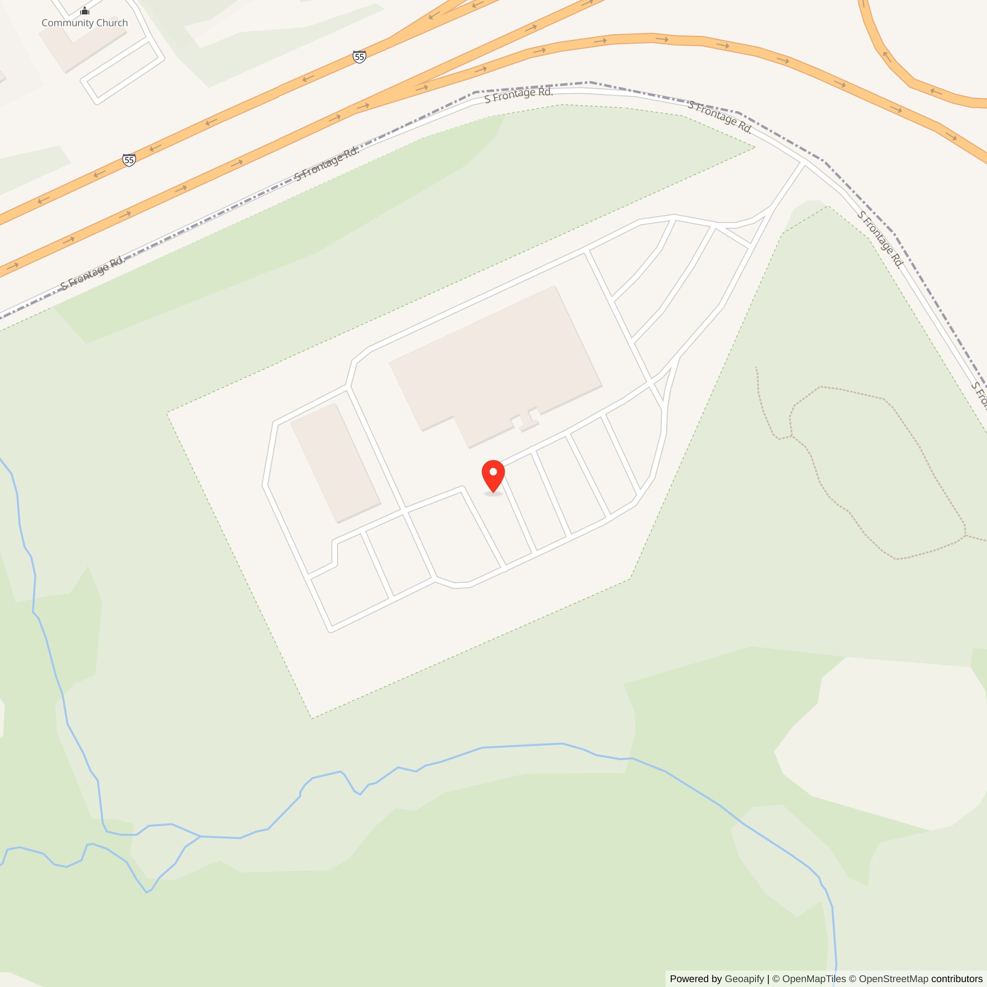 Map showing location of Nike Site C-61 Launcher, Argonne National Laboratories Illinois