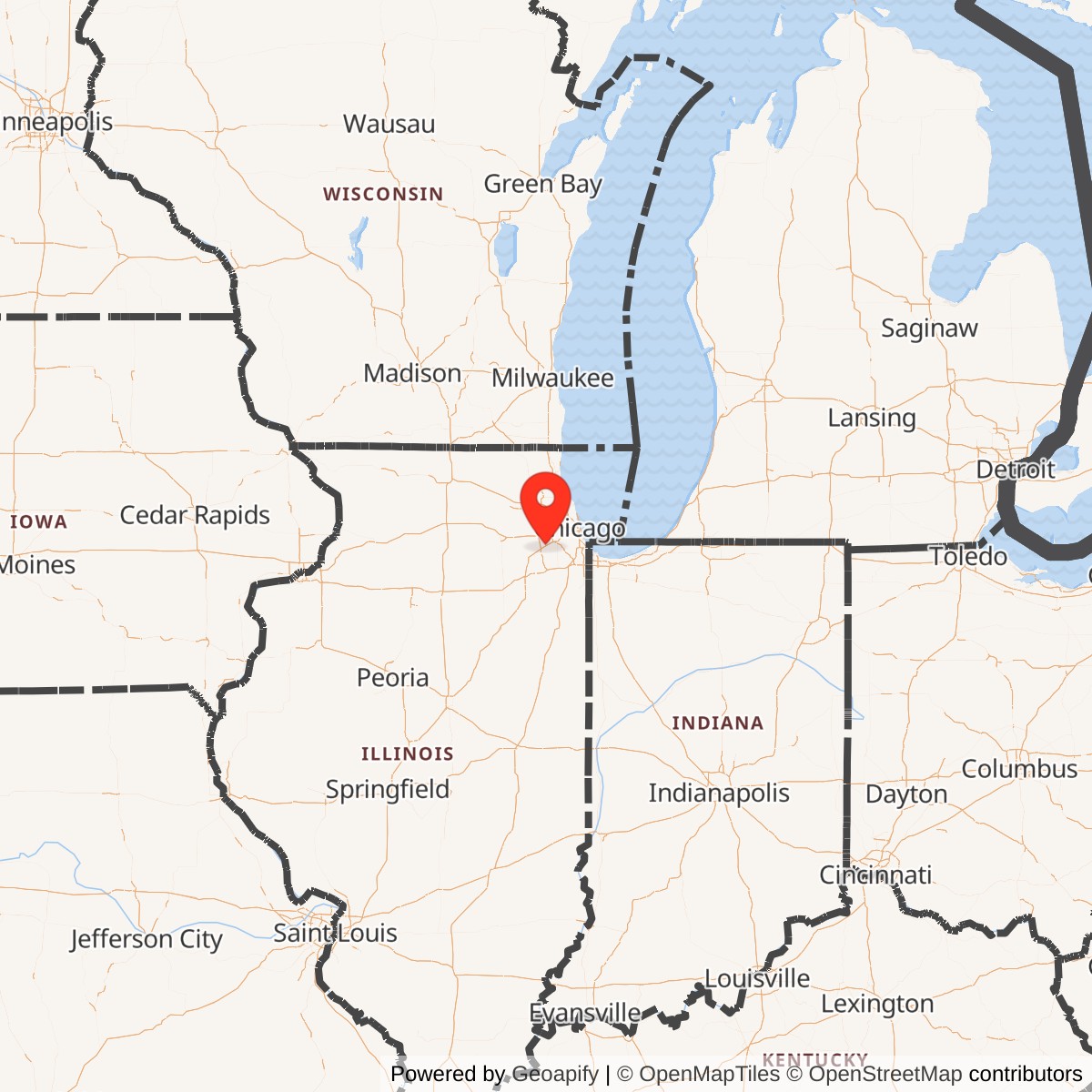 Map showing location of Nike Site C-61 Launcher, Argonne National Laboratories Illinois