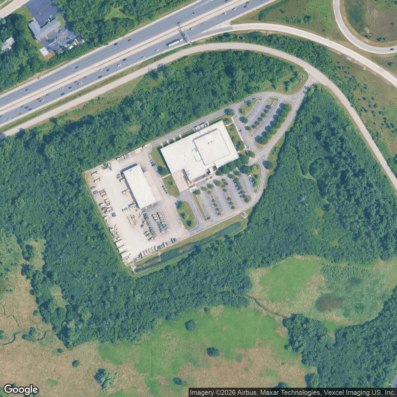 Current Google Satellite Image of Nike Site C-61 Launcher, Argonne National Laboratories Illinois