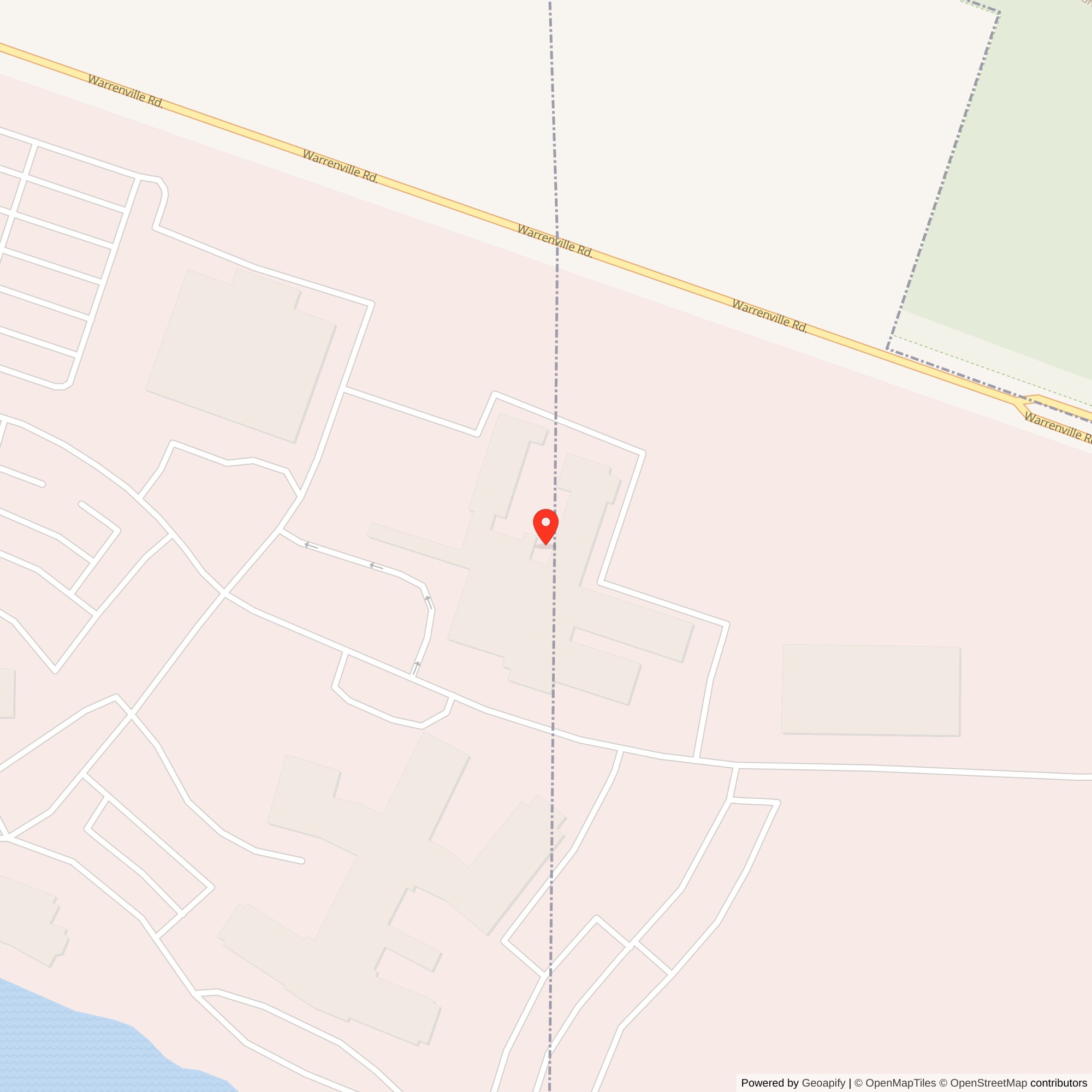 Map showing location of Nike Site C-70 IFC, Naperville Illinois