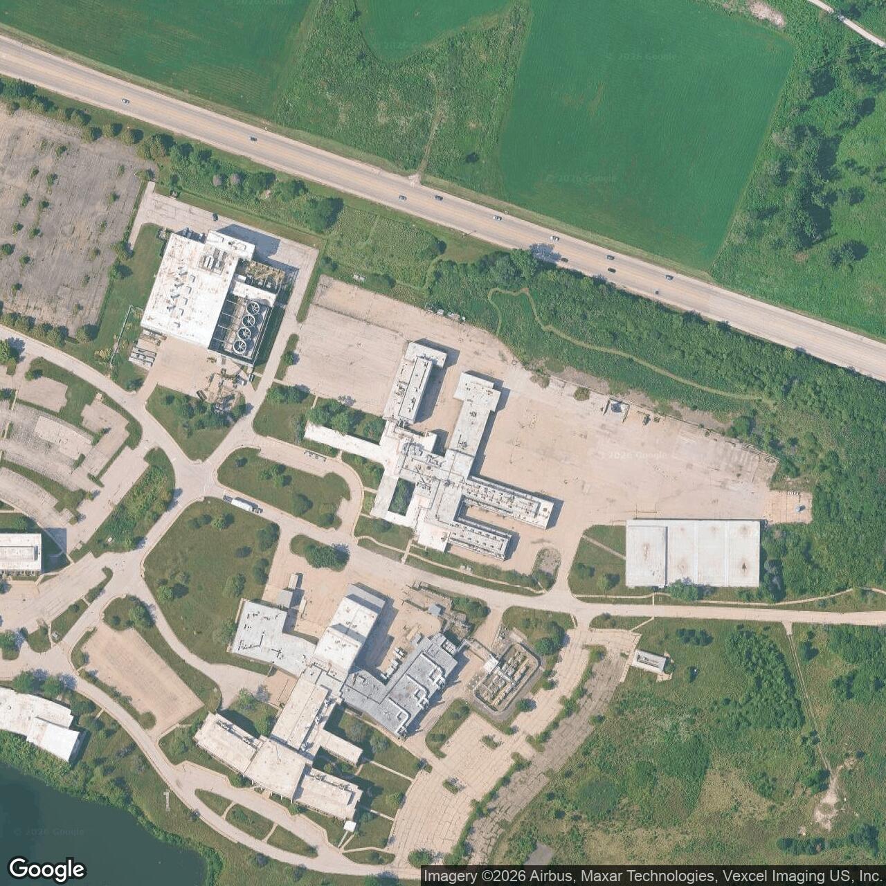 Current Google Satellite Image of Nike Site C-70 IFC, Naperville Illinois