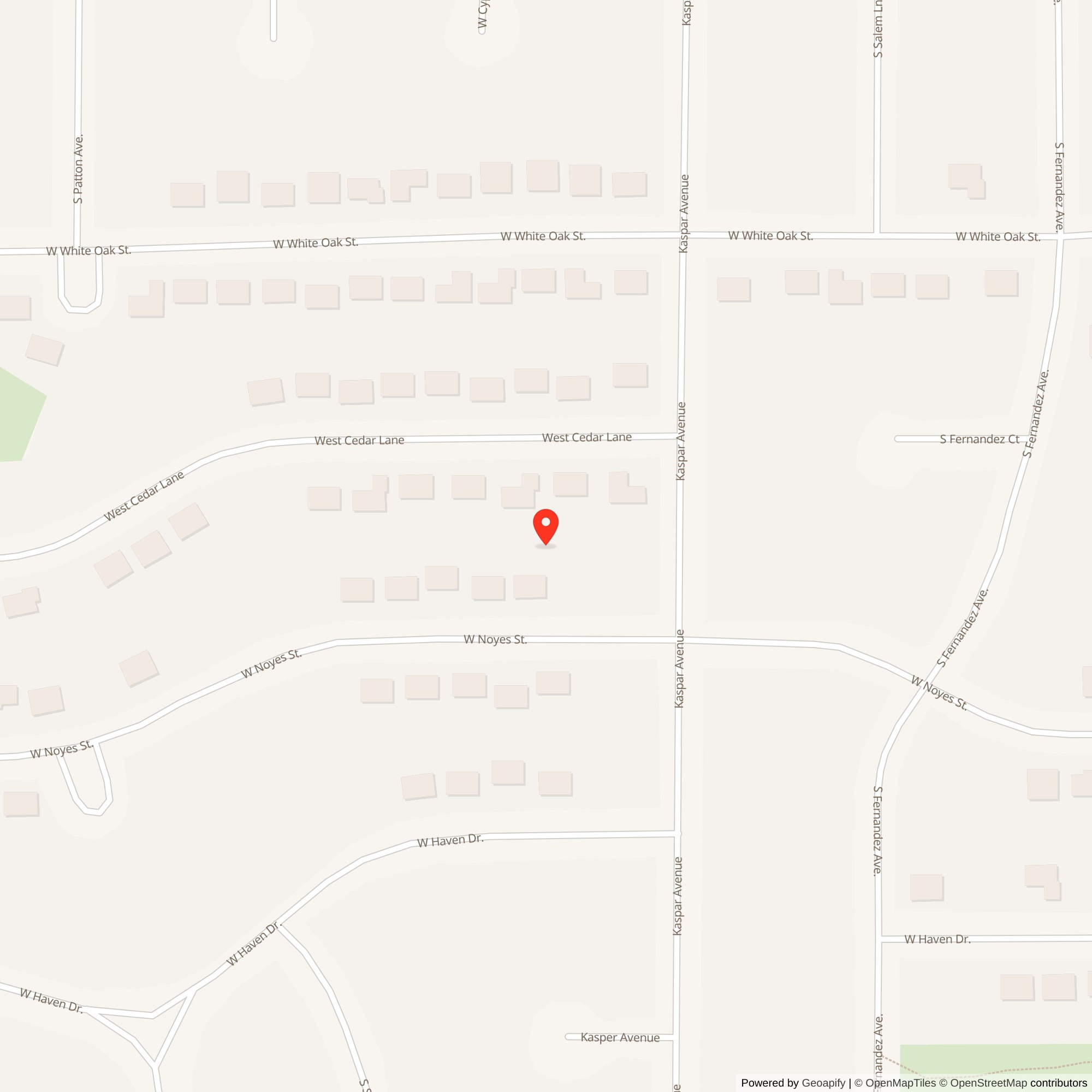 Map showing location of Nike Site  C-80 IFC, Arlington Heights Illinois