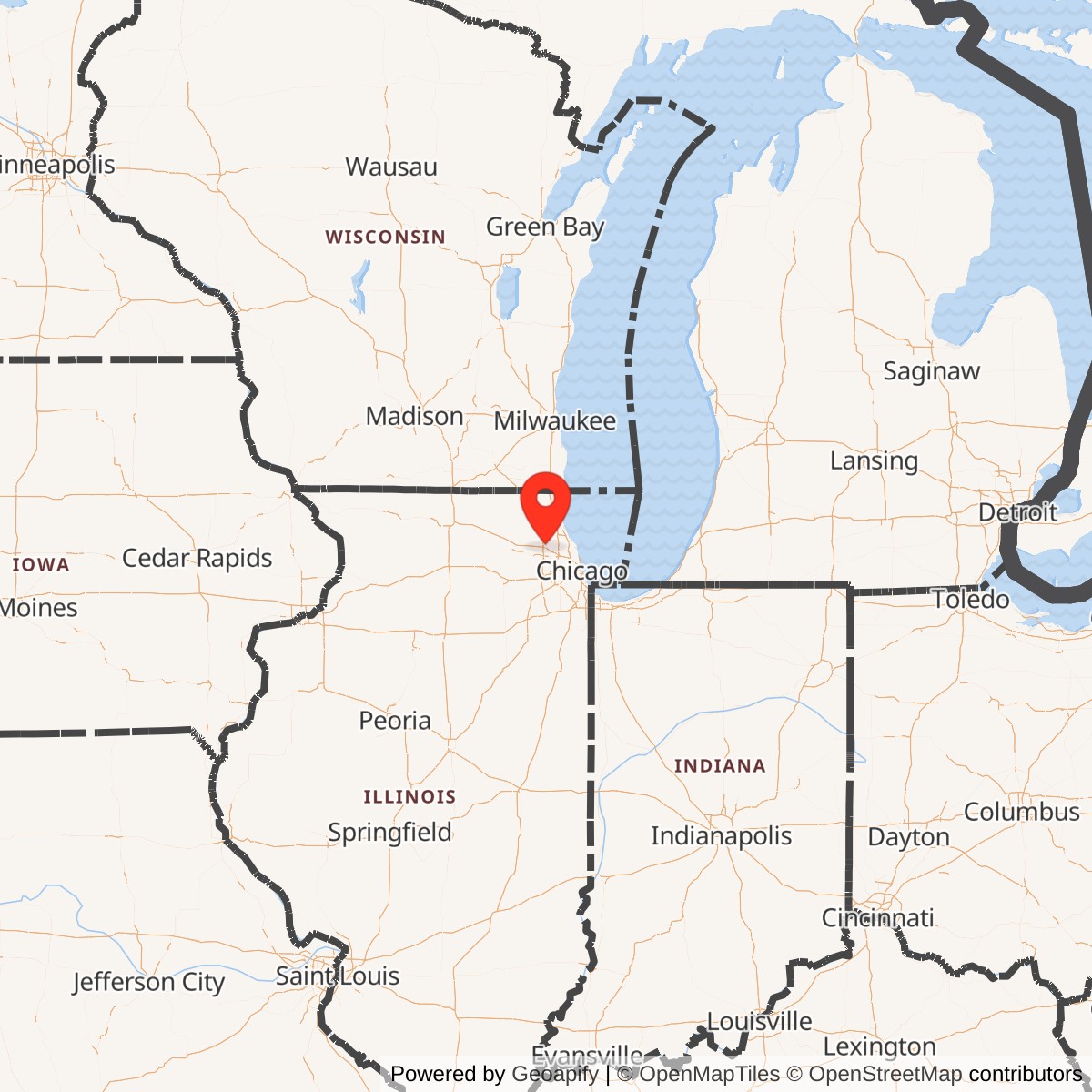 Map showing location of Nike Site C-80 Launcher, Arlington Heights Illinois