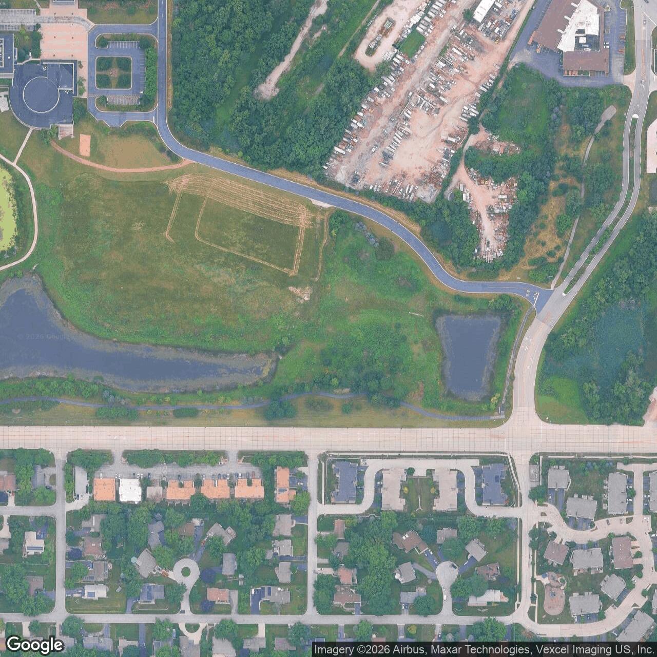 Current Google Satellite Image of Nike Site C-84 IFC, Palatine Illinois
