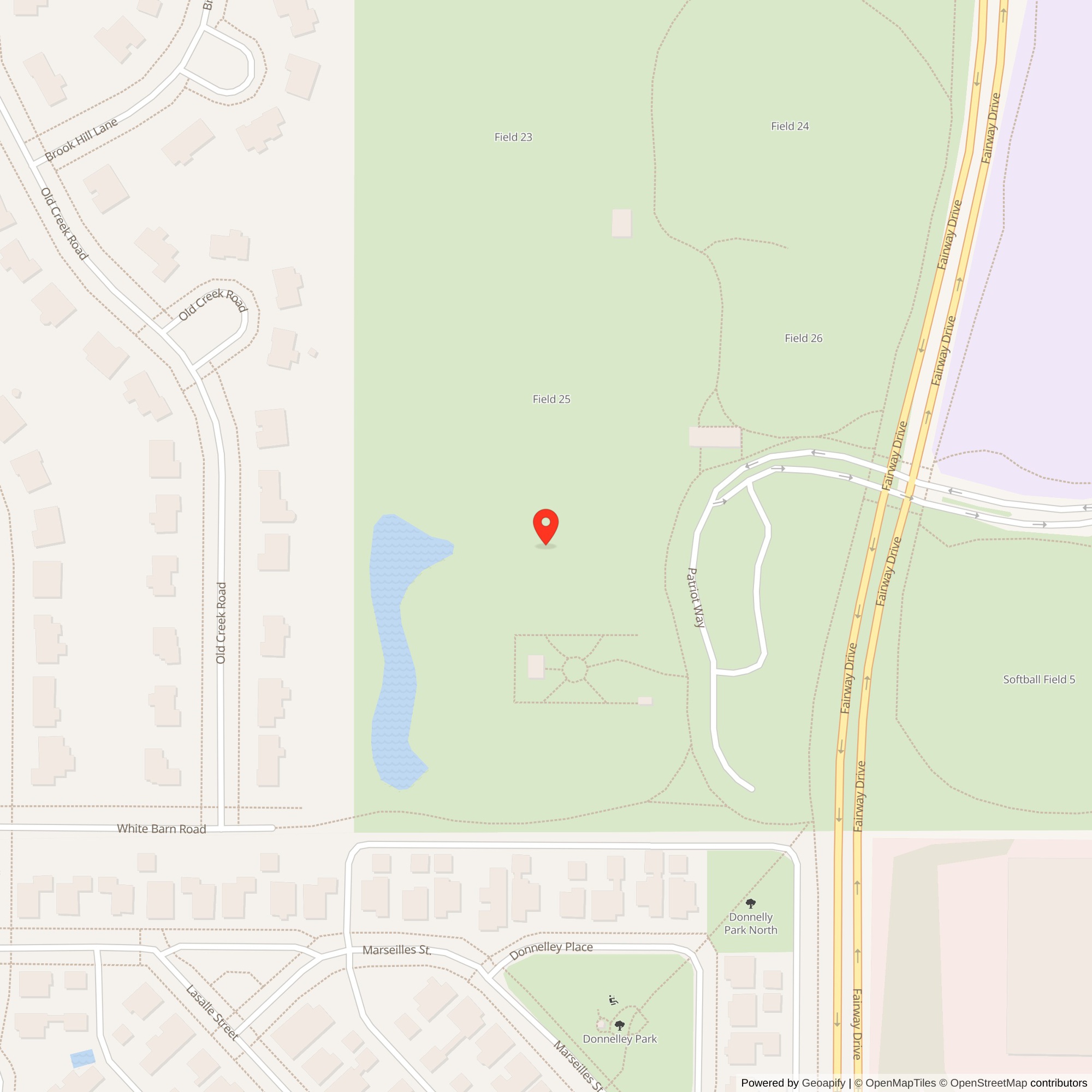 Map showing location of Nike Site C-92 IFC, Mundelein Illinois