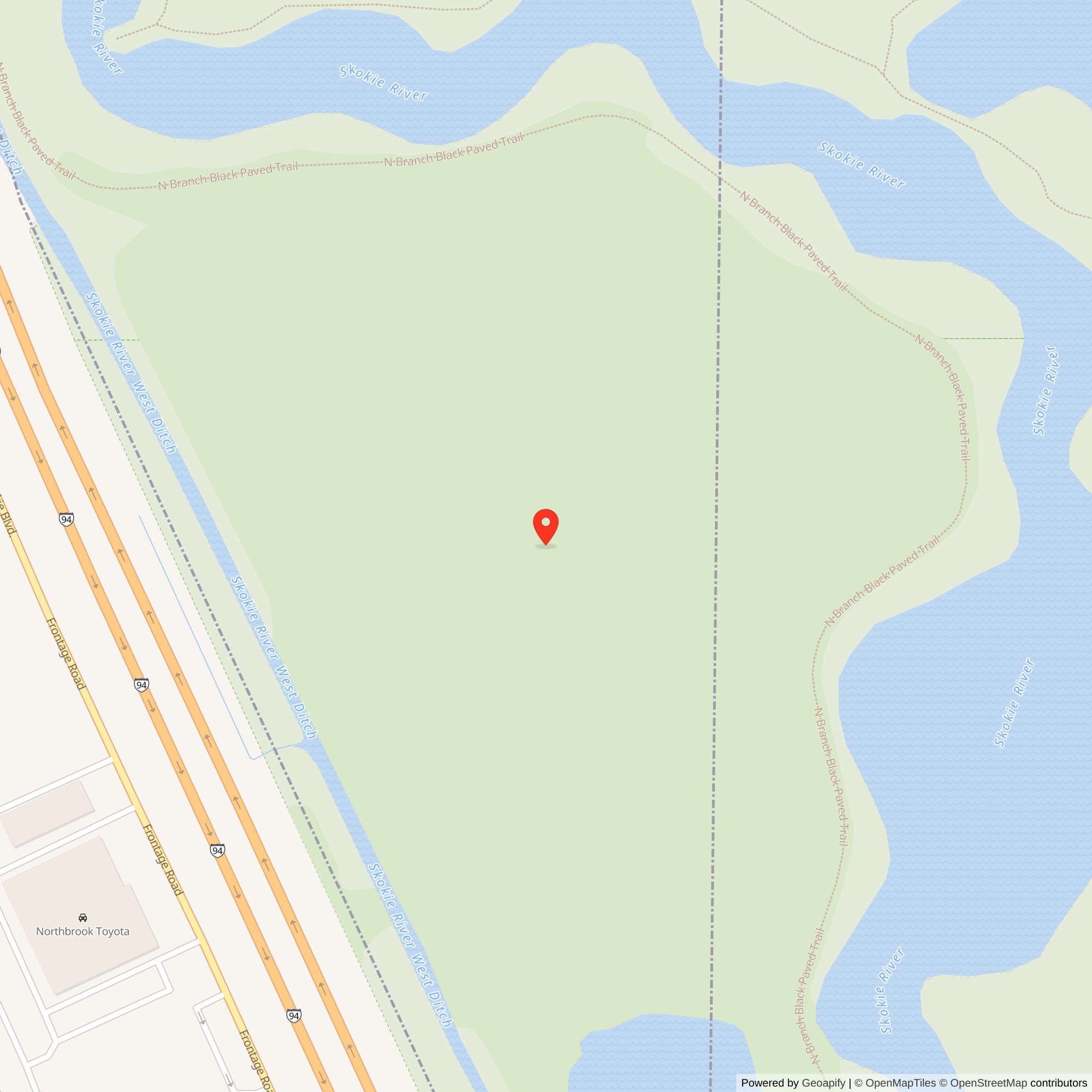 Map showing location of Nike Site C-93L, Illinois
