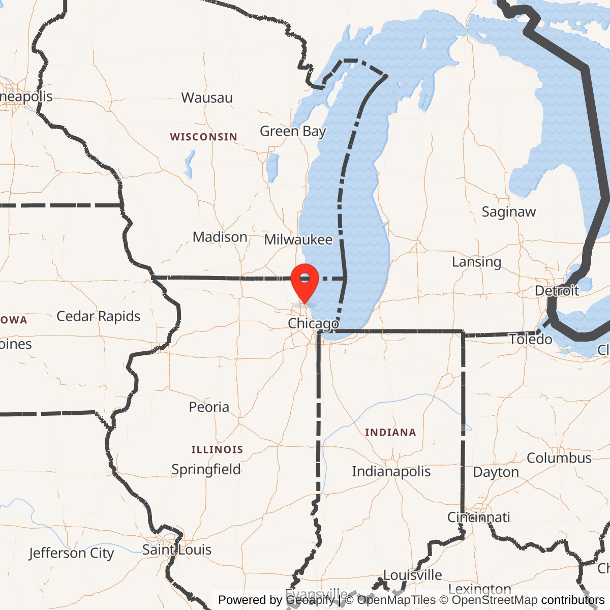 Map showing location of Nike Site C-93L, Illinois