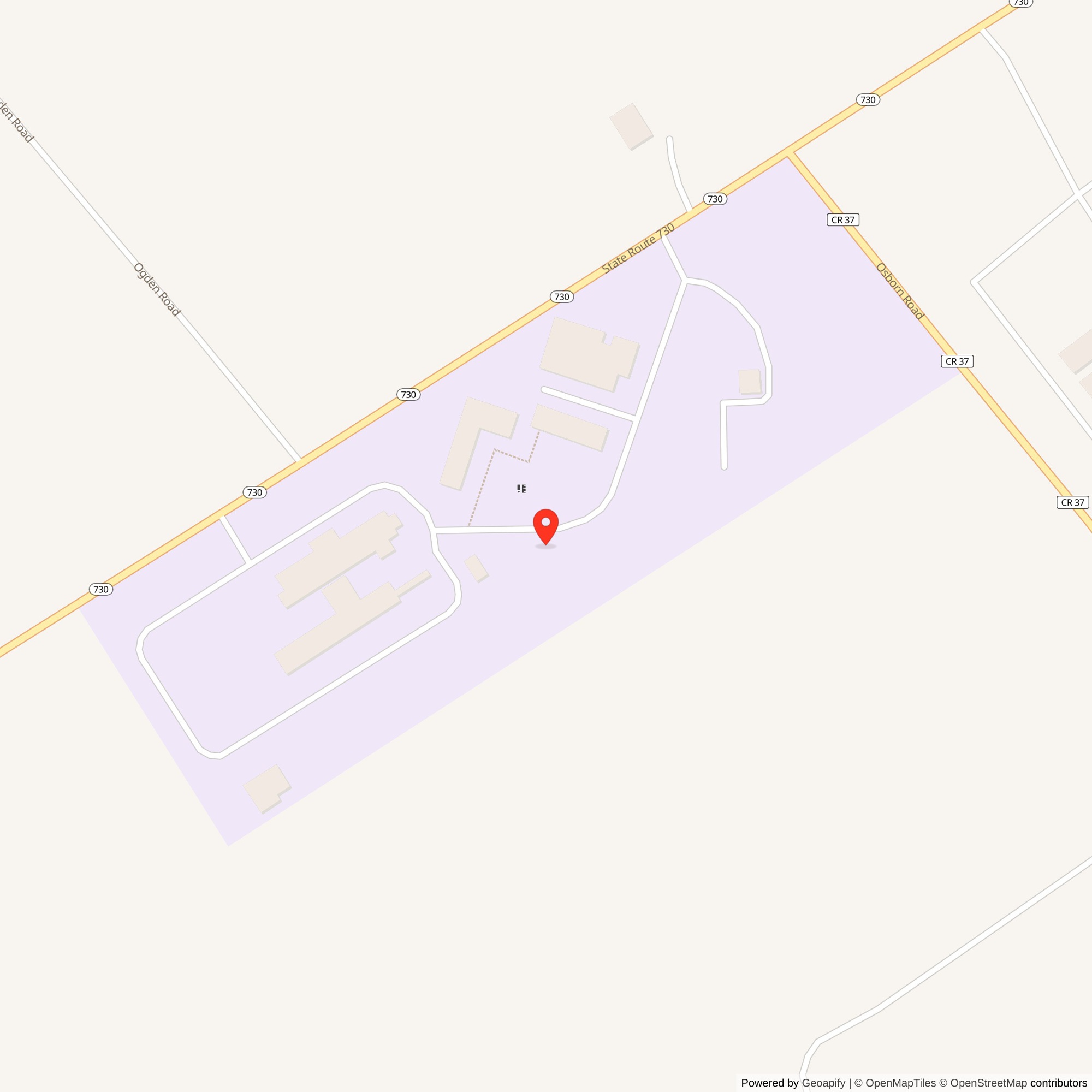 Map showing location of Nike Site CD-27C, Ohio