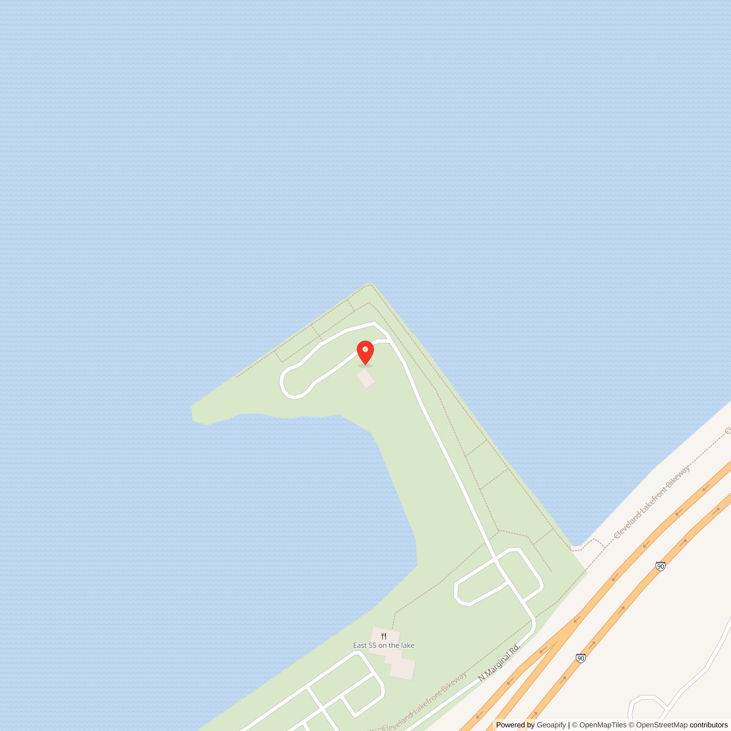 Map showing location of Nike Site CL-02C, Ohio