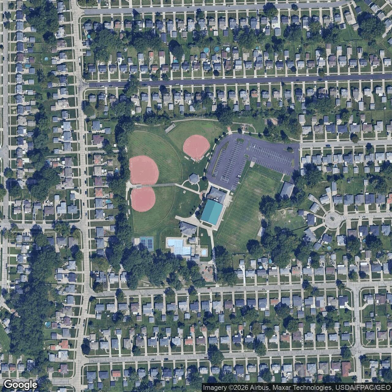 Current Google Satellite Image of Nike Site CL-13, Ohio