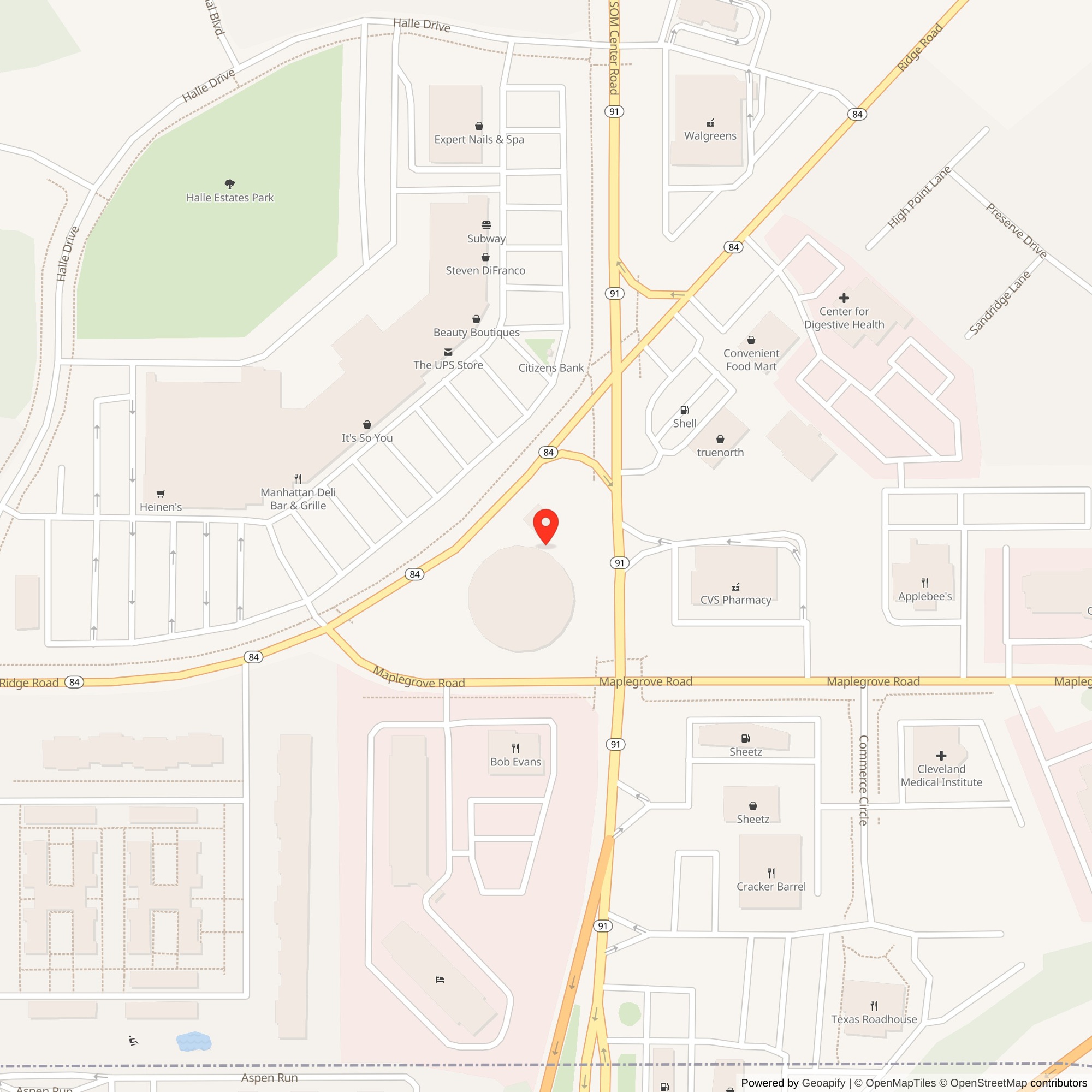 Map showing location of Nike Site CL-13, Ohio