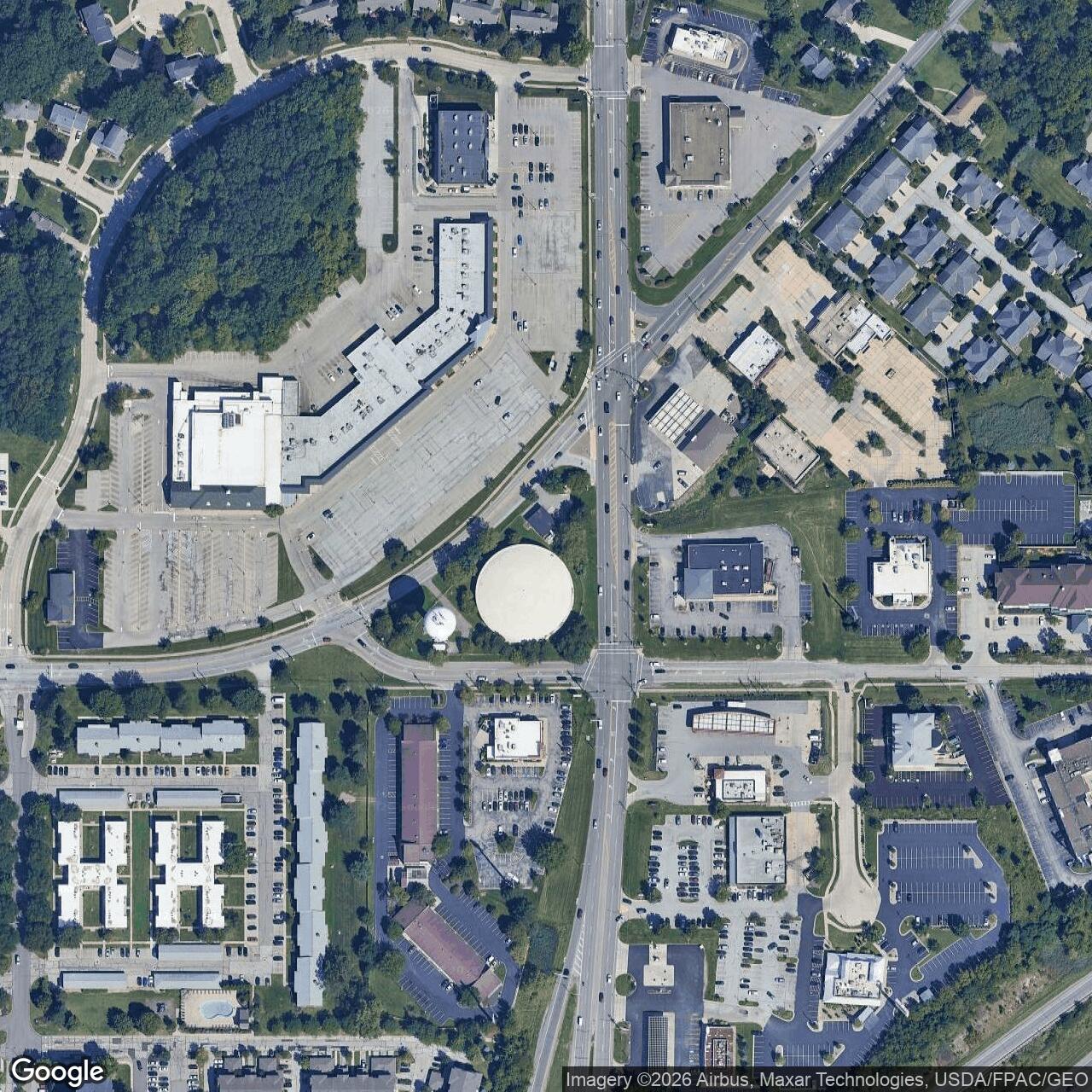 Current Google Satellite Image of Nike Site CL-13, Ohio