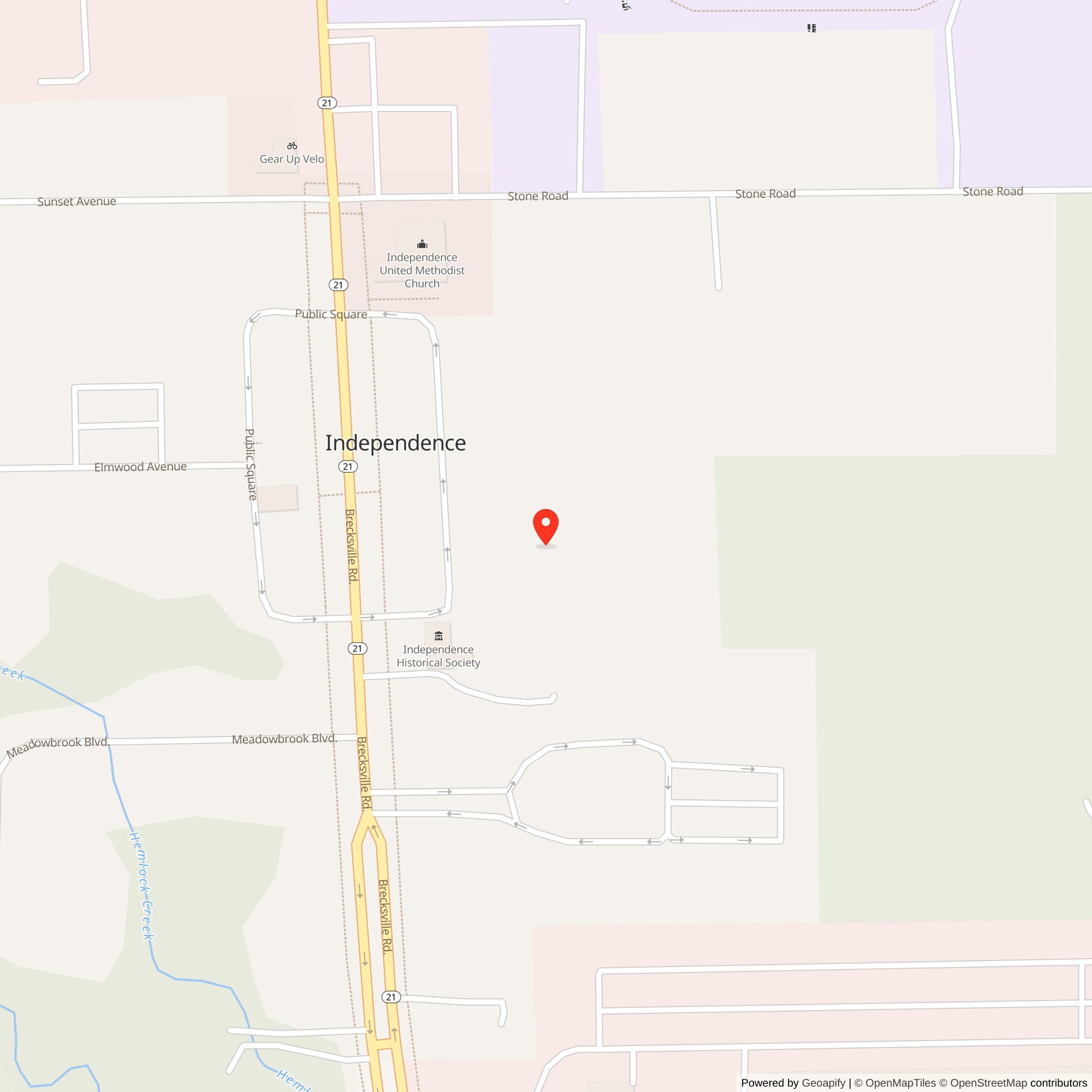 Map showing location of Nike Site CL-48C, Ohio