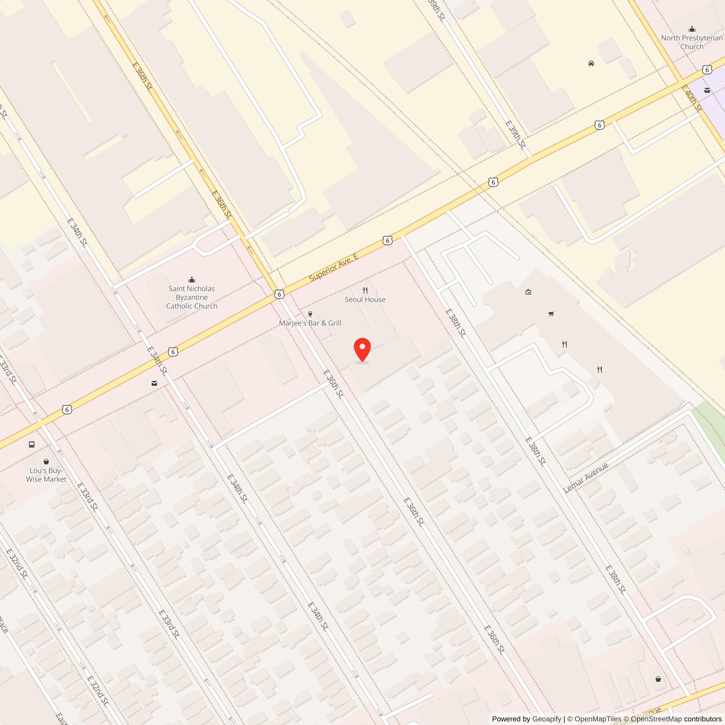 Map showing location of Nike Site CL-67C, Ohio