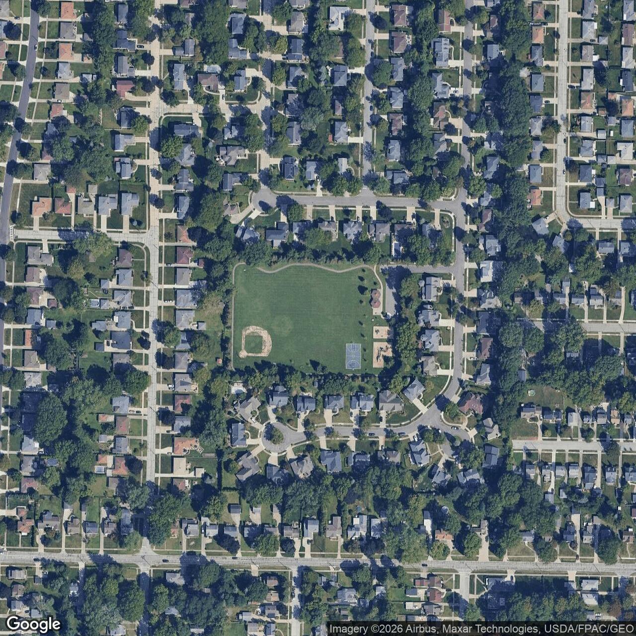 Current Google Satellite Image of Nike Site CL-69C, Ohio