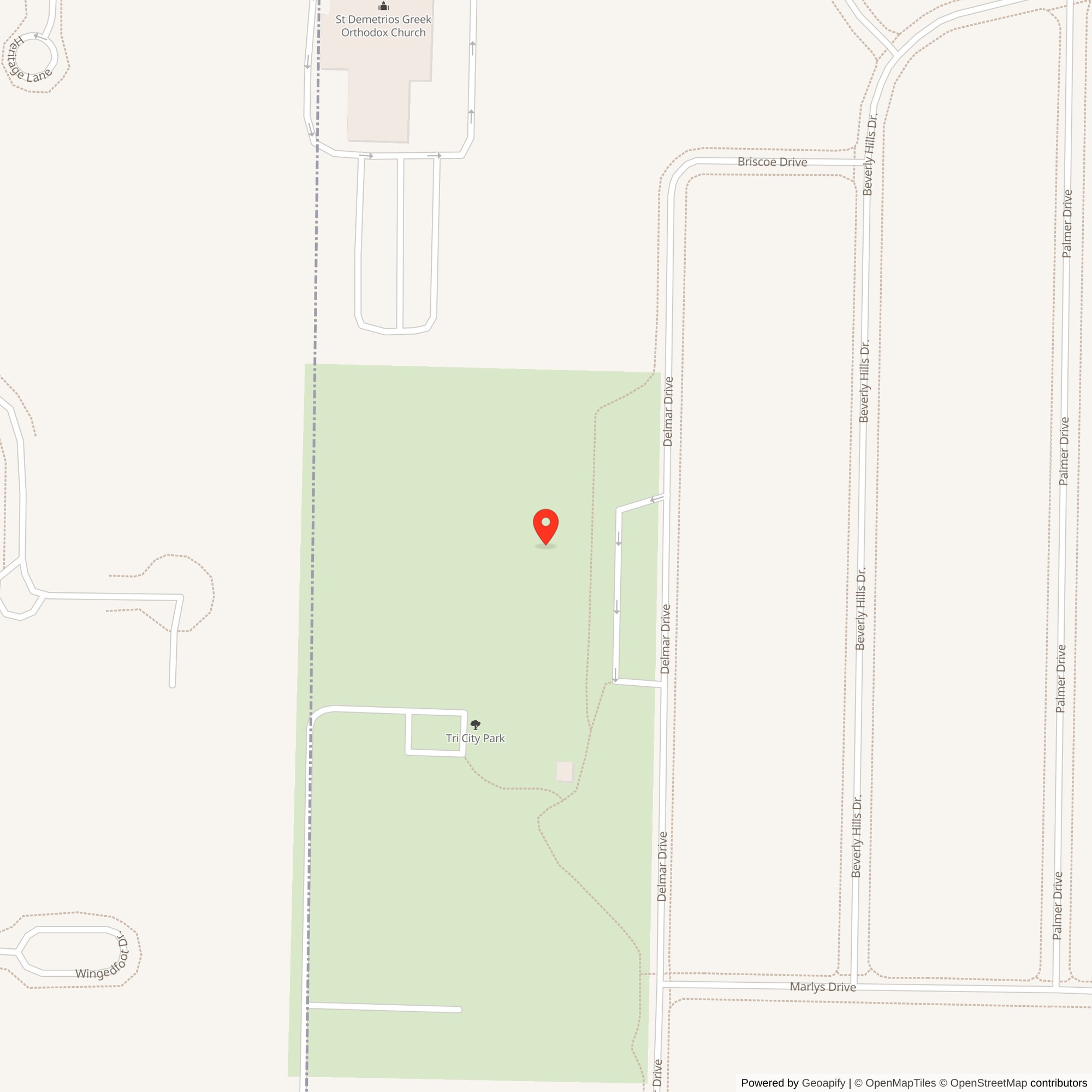 Map showing location of Nike Site CL-69L, Ohio