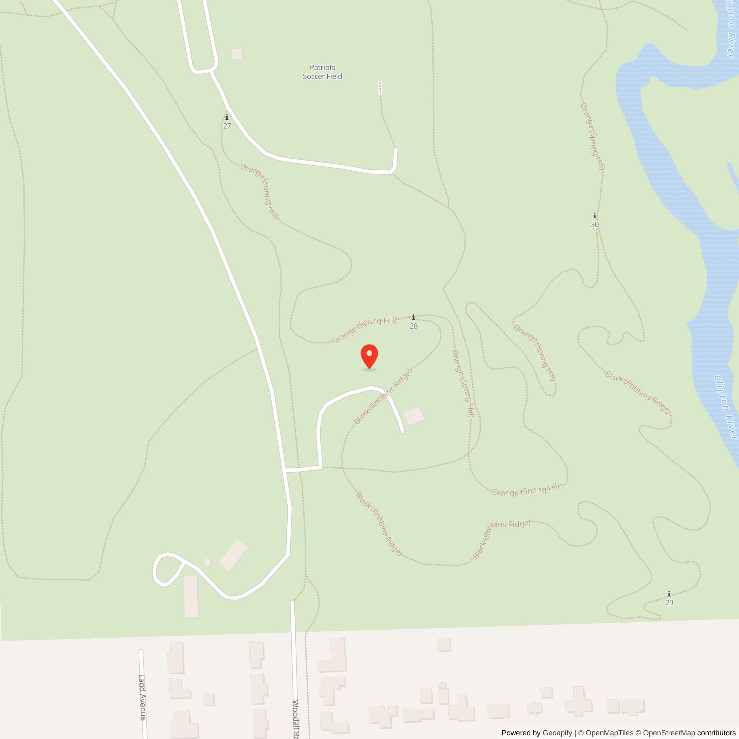Map showing location of Nike Site D-06C, Michigan