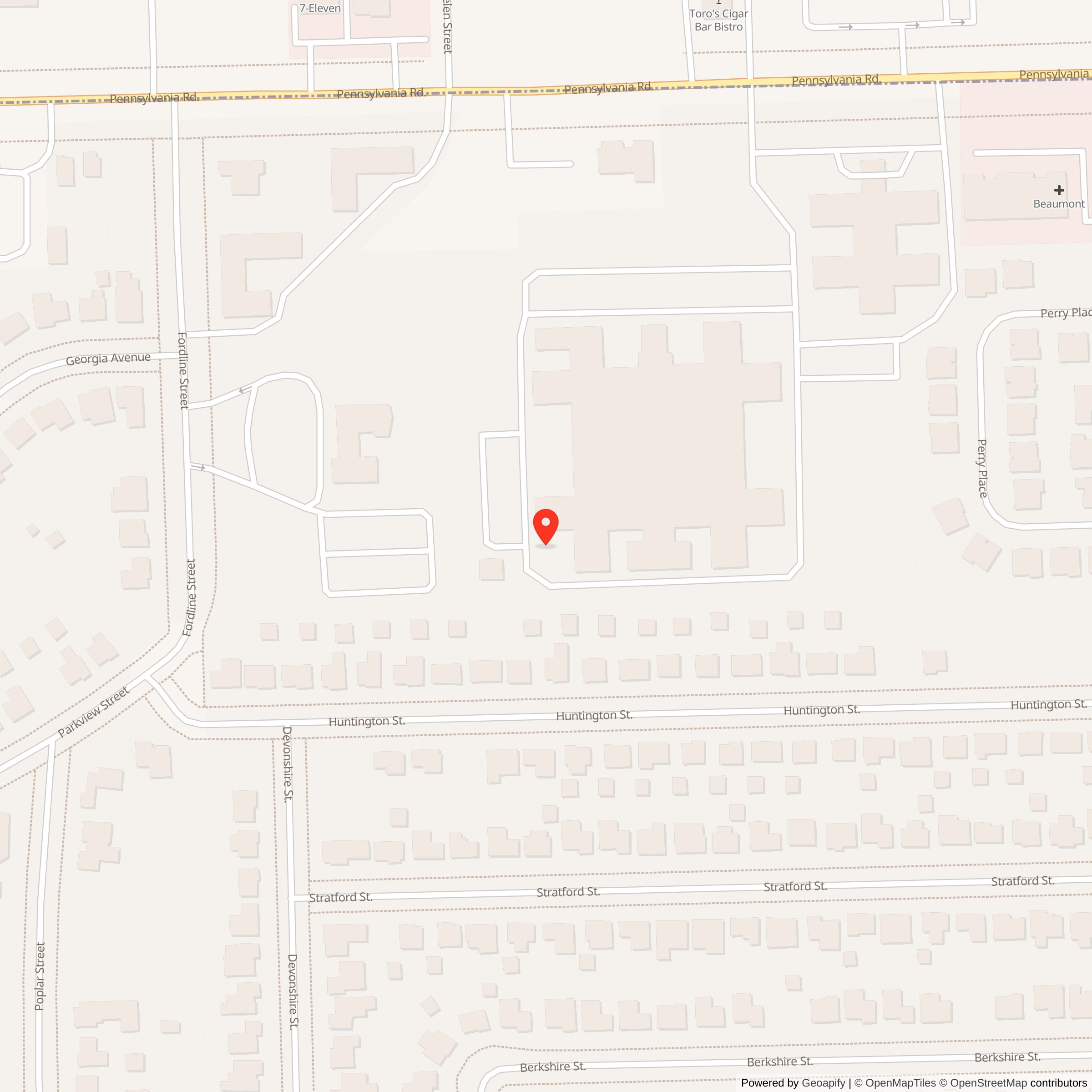 Map showing location of Nike Site D-54C, Michigan