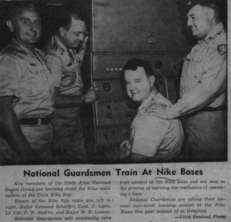 Newspaper photo at Nike D-06, Utica MI