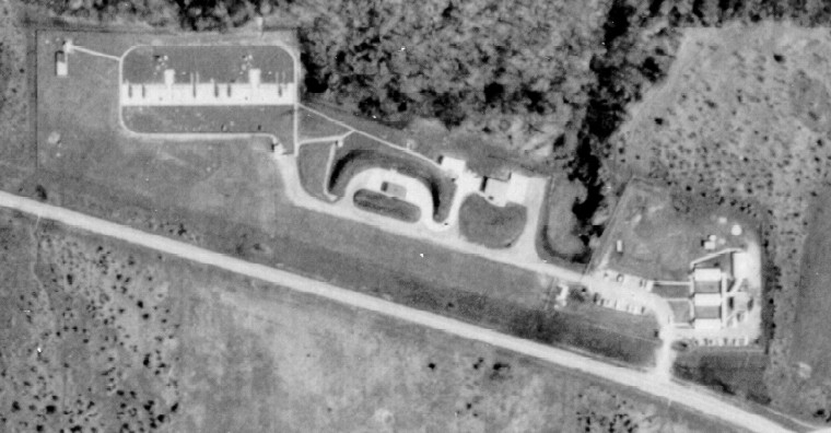 Historic Aerial photo of Nike site D-06 showing Launcher 1967