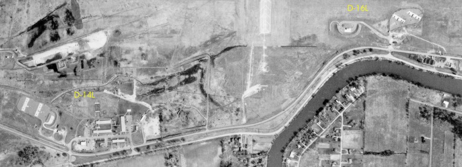 D-14 Launch Area and D-16 Launch Area as seen in 1961. The D-16 IFC is to the East of D-16L