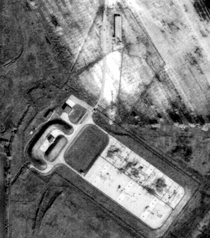 D-57/58 Launch area as seen in 1981. Note the vegitation growing over half of the pits (D-57)