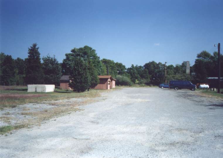 The parking area behind the Admin building