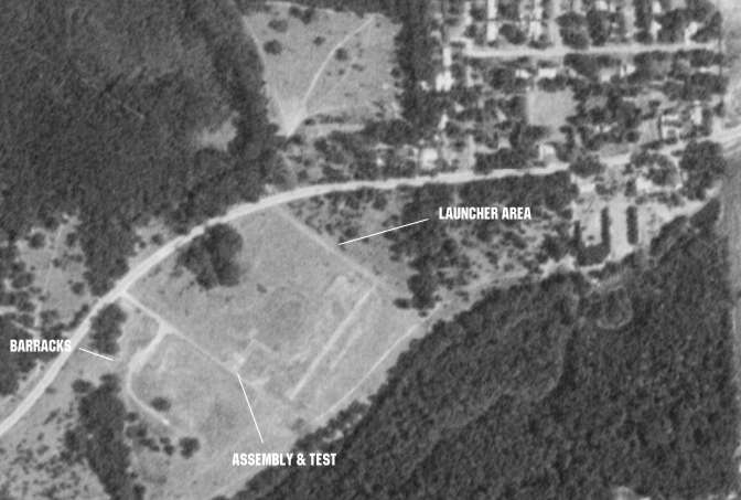 These images are from the Microsoft TerraServer and were taken on 6 June 1988. This is where the Launcher area was.  You can still see some of the roads and building foundations.