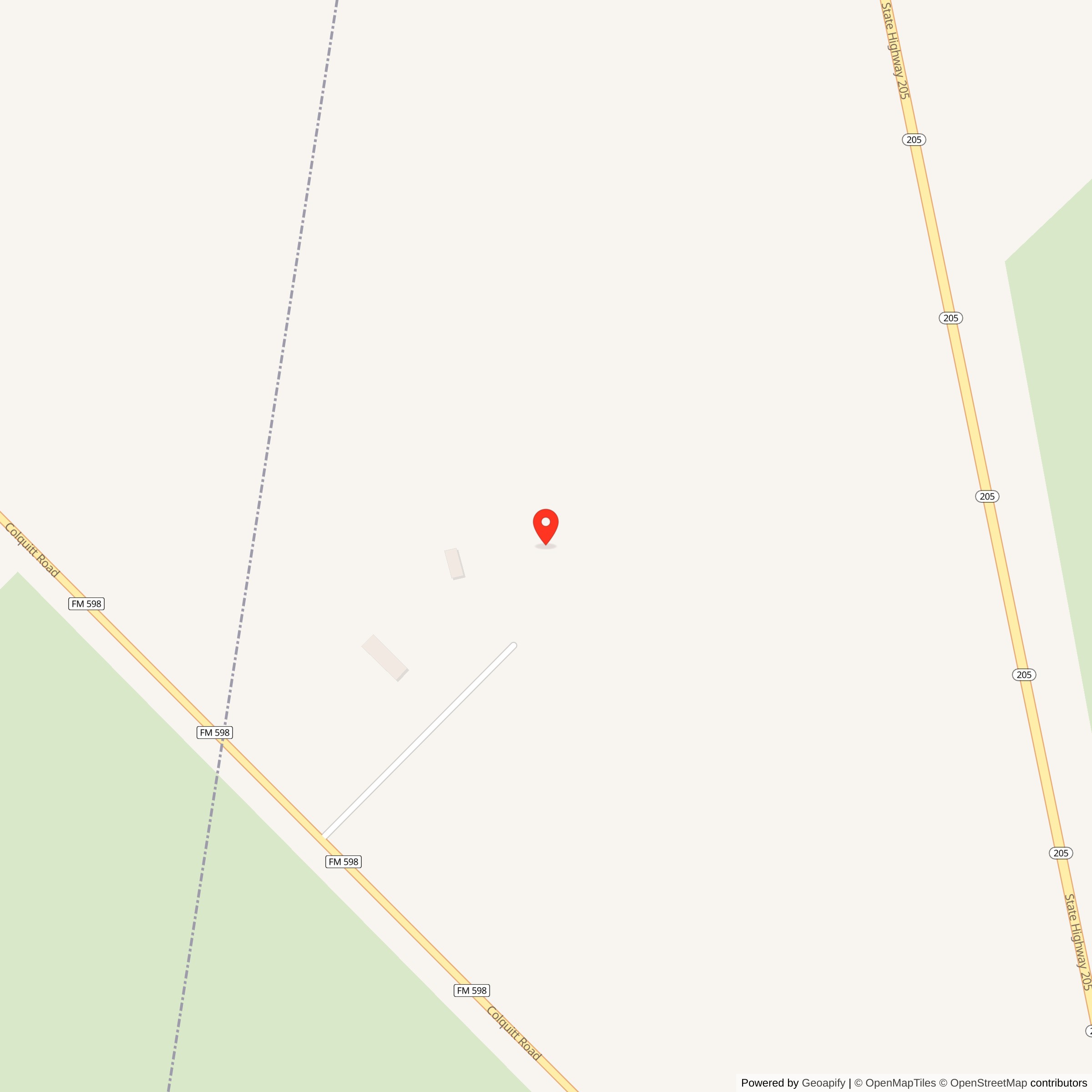 Map showing location of Nike Site DF-20C, Texas