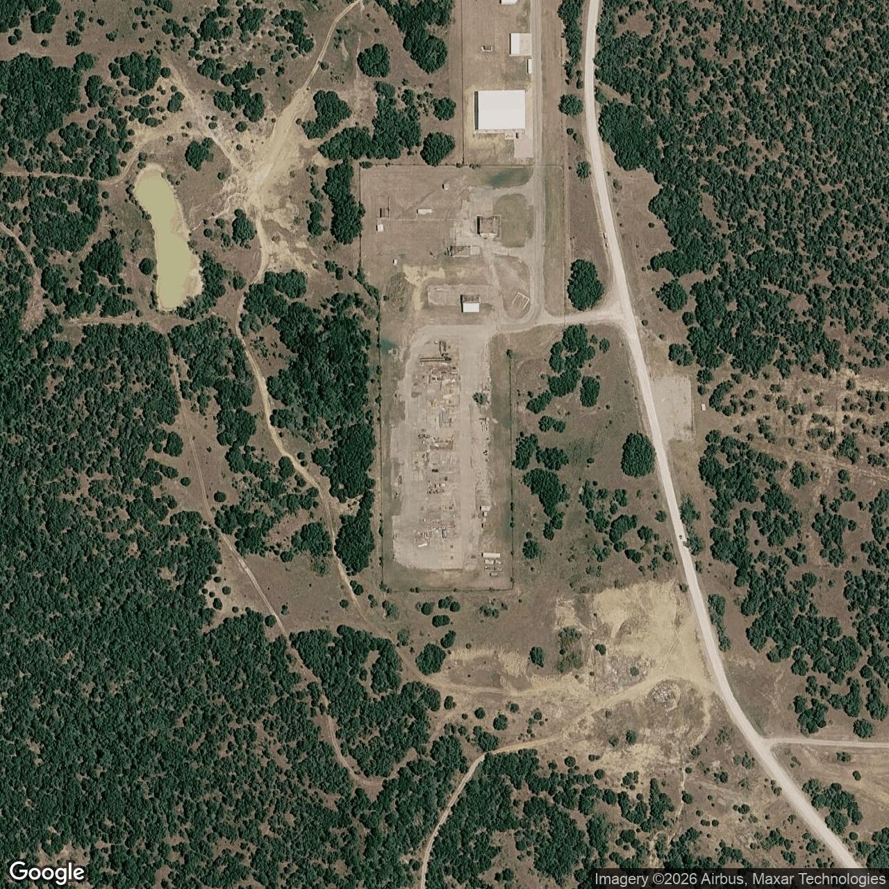 Current Google Satellite Image of Nike Site DF-70L, Texas