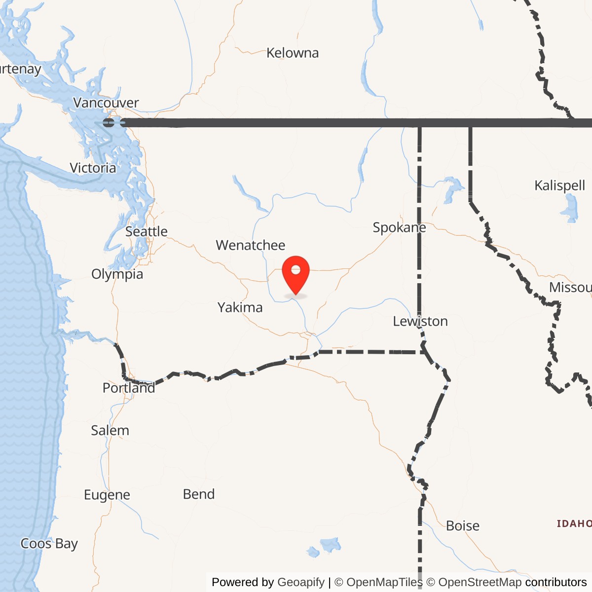 Map showing location of Nike Missile Site H-06 Launcher, Washington