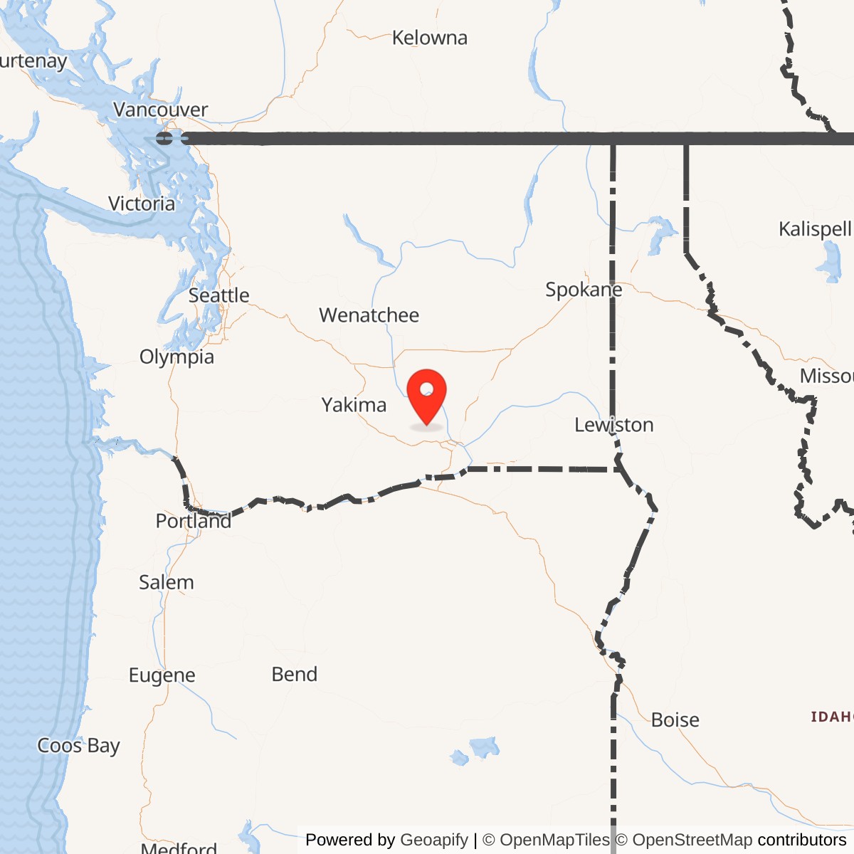 Map showing location of Nike Missile Site H-52 Launcher, Washington