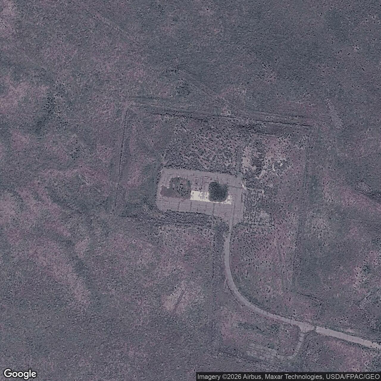 Current Google Satellite Image of Nike Missile Site H-83 Launcher, Washington