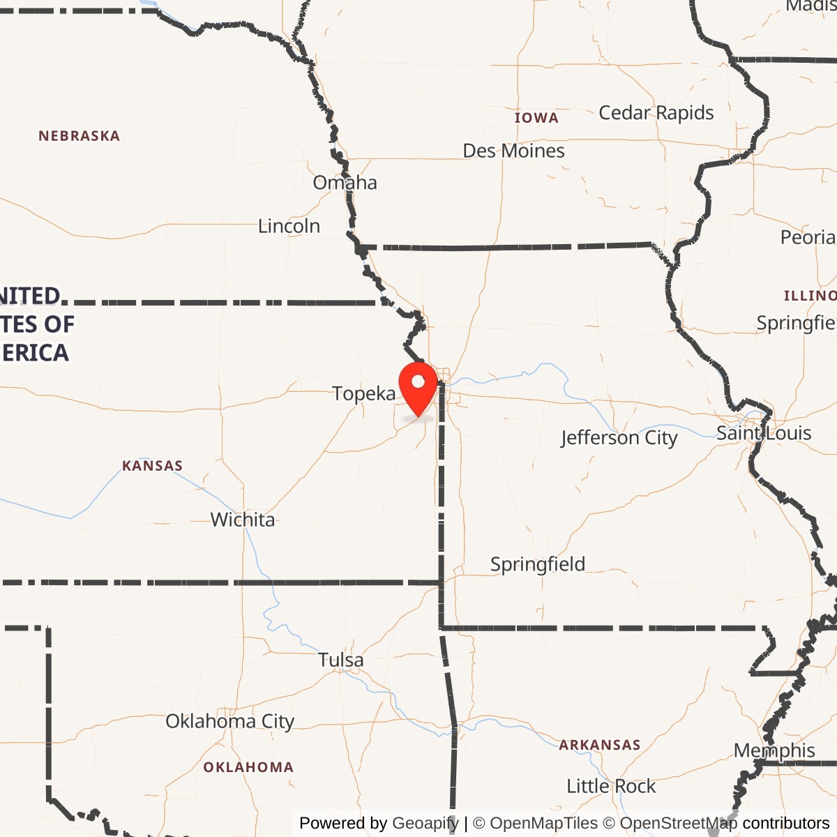 Map showing location of Nike Site KC-60C, Kansas
