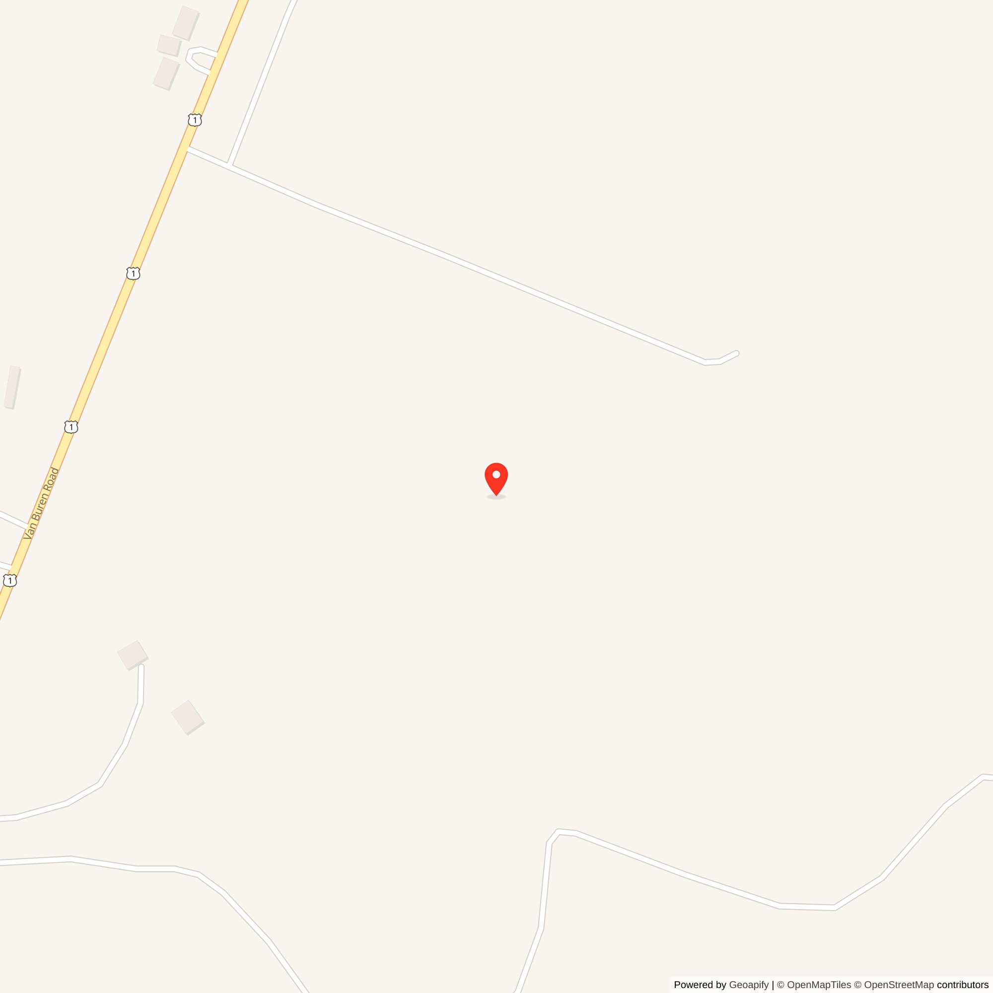 Map showing location of Nike Site L-85L, Maine