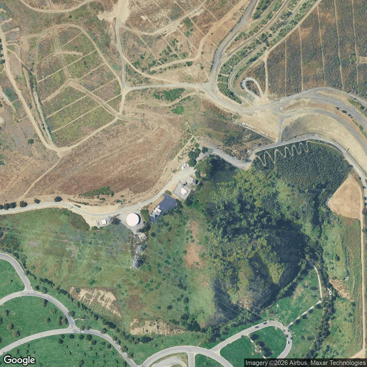 Current Google Satellite Image of Nike Site LA-14 IFC, California