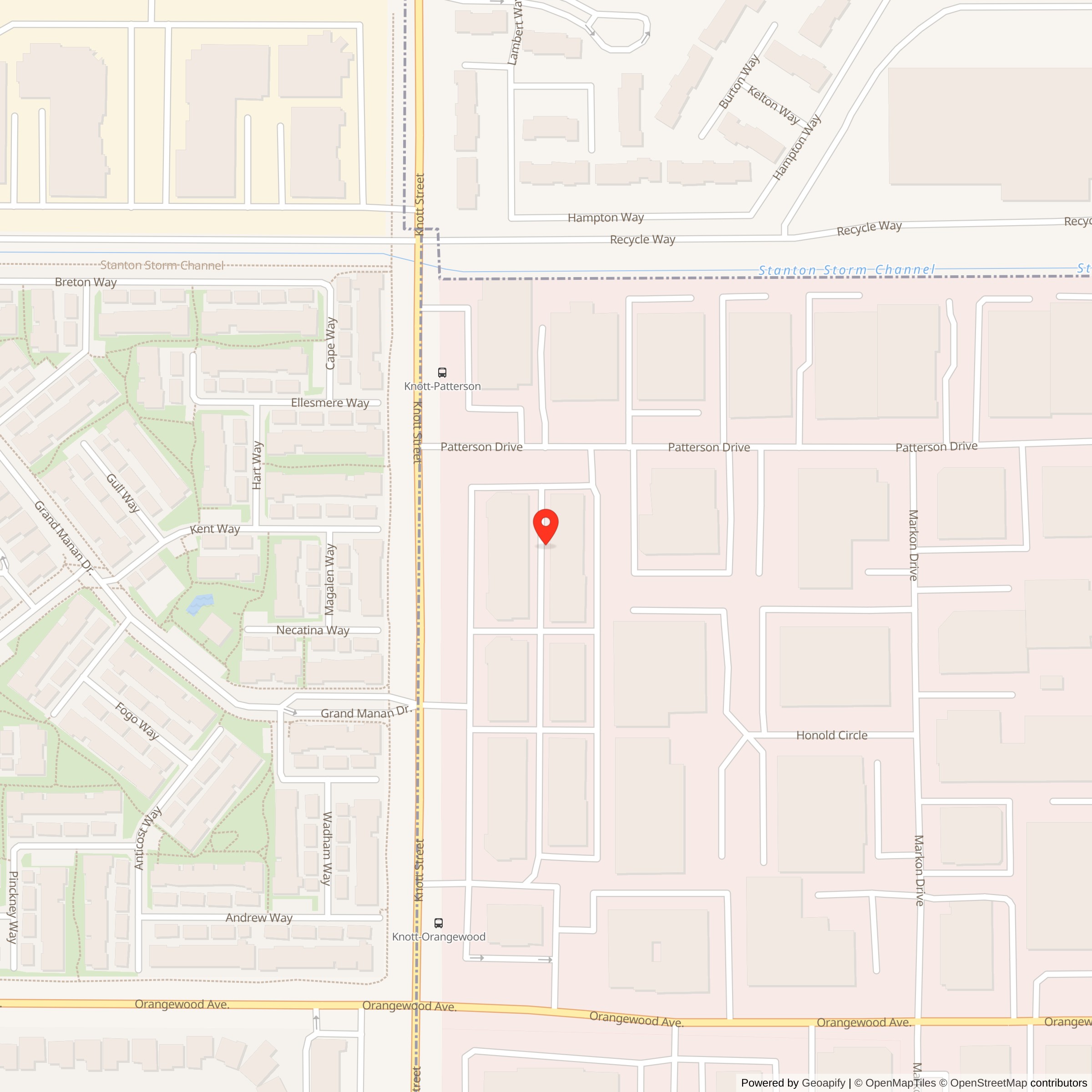 Street Level Map showing location of Nike Site LA-32 IFC, California