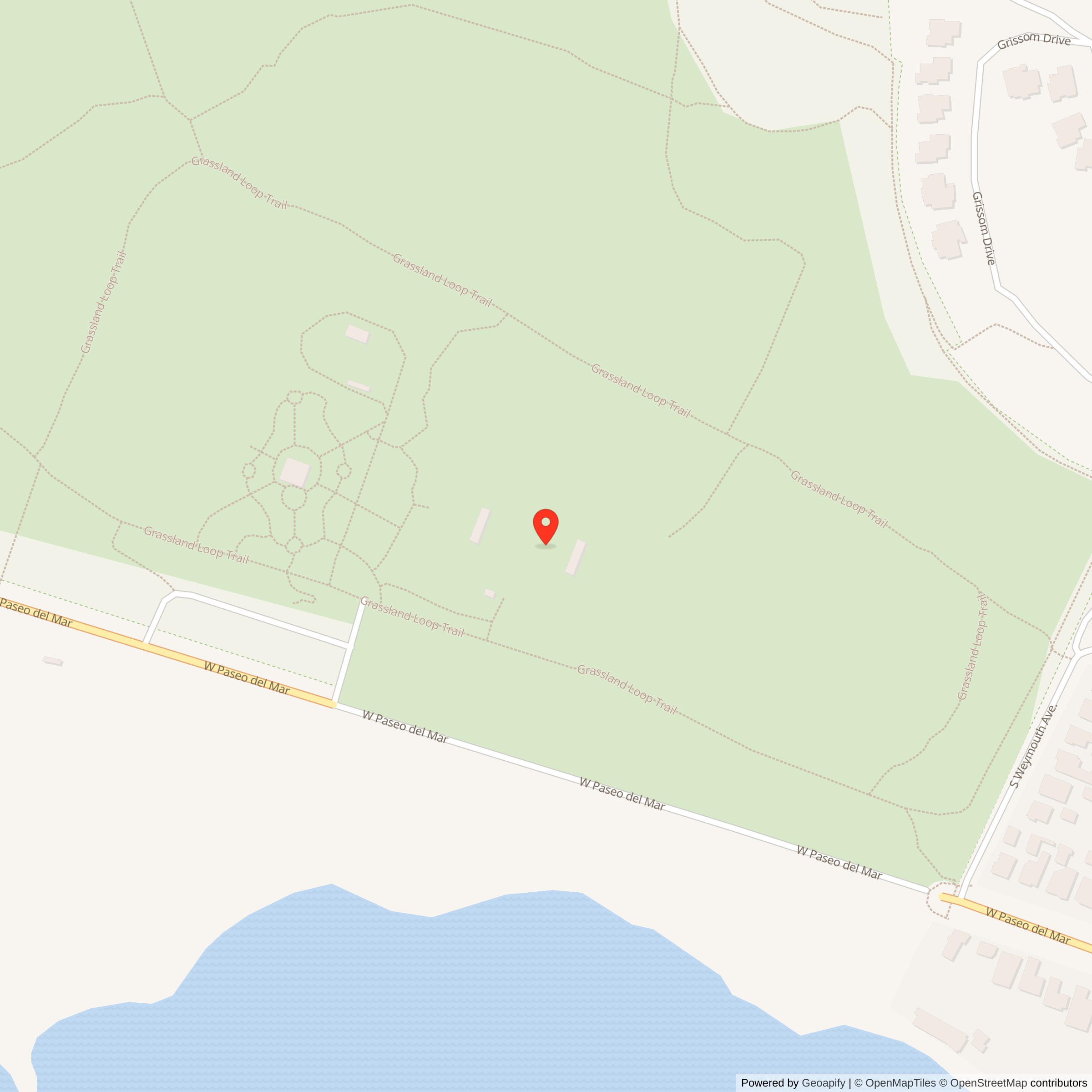 Street Level Map showing location of Nike Site LA-43 Launch Area, California