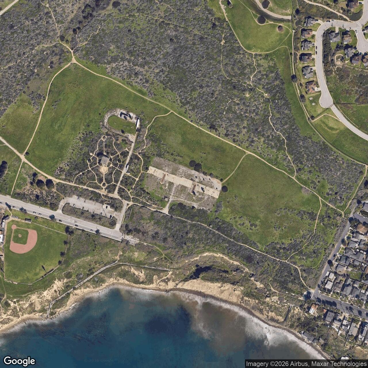 Current Google Satellite Image of Nike Site LA-43 Launch Area, California