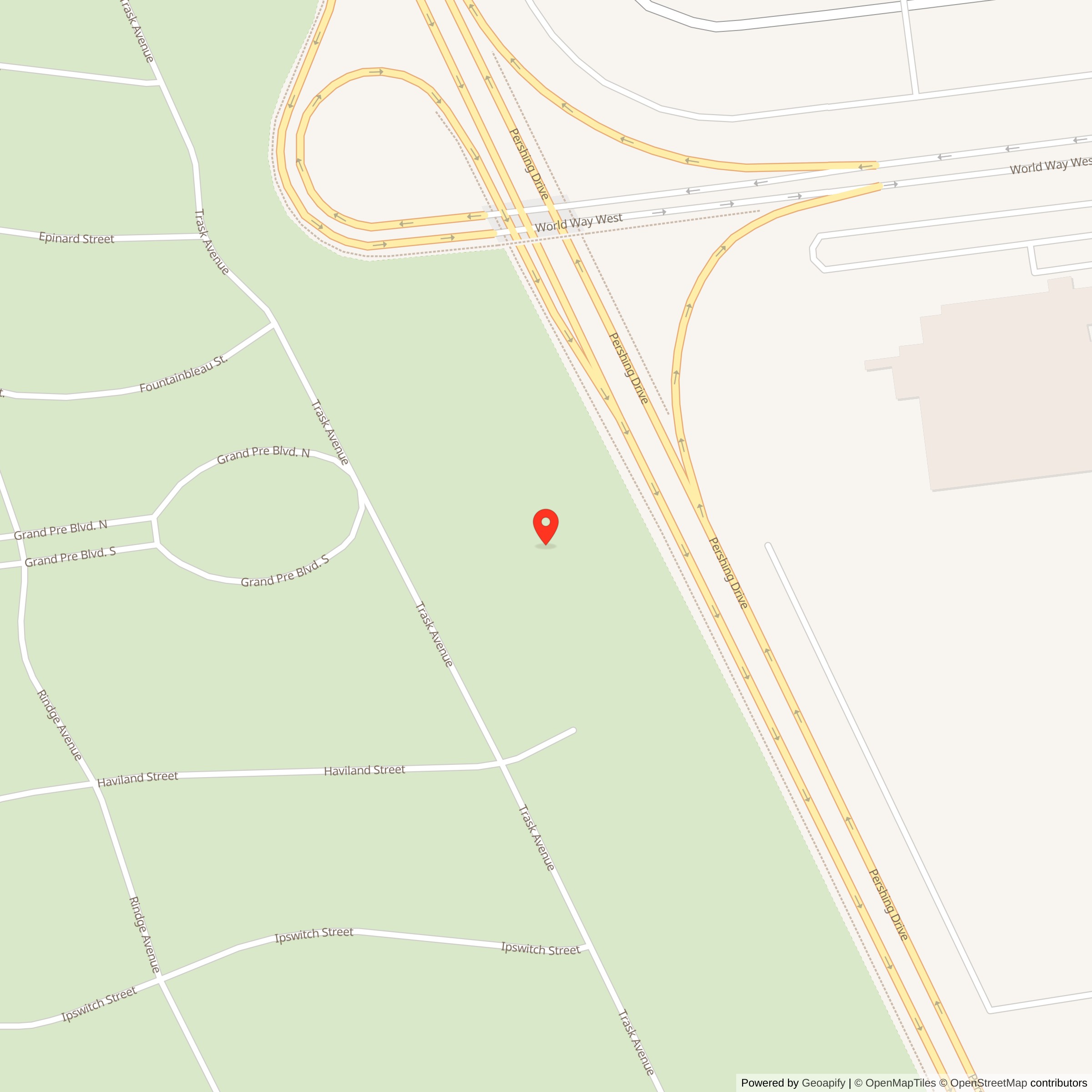 Street Level Map showing location of Nike Site LA-70 IFC, California